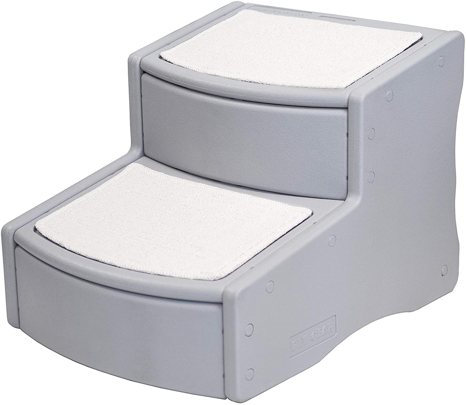Easy Step II Pet Stairs for Small Dogs & Cats - Essential Grey Non-Slip Pet Steps - Perfect for Beds, Couches & Cars