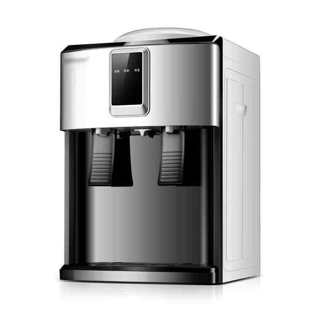 Compact Desktop Water Dispenser - 3L Vertical Bottle Cooler & Heater, Mini Home/Office Water Cooler with Lightweight Design (Silver, 27x22x39cm) - Perfect for Dorms, Offices & Small Spaces