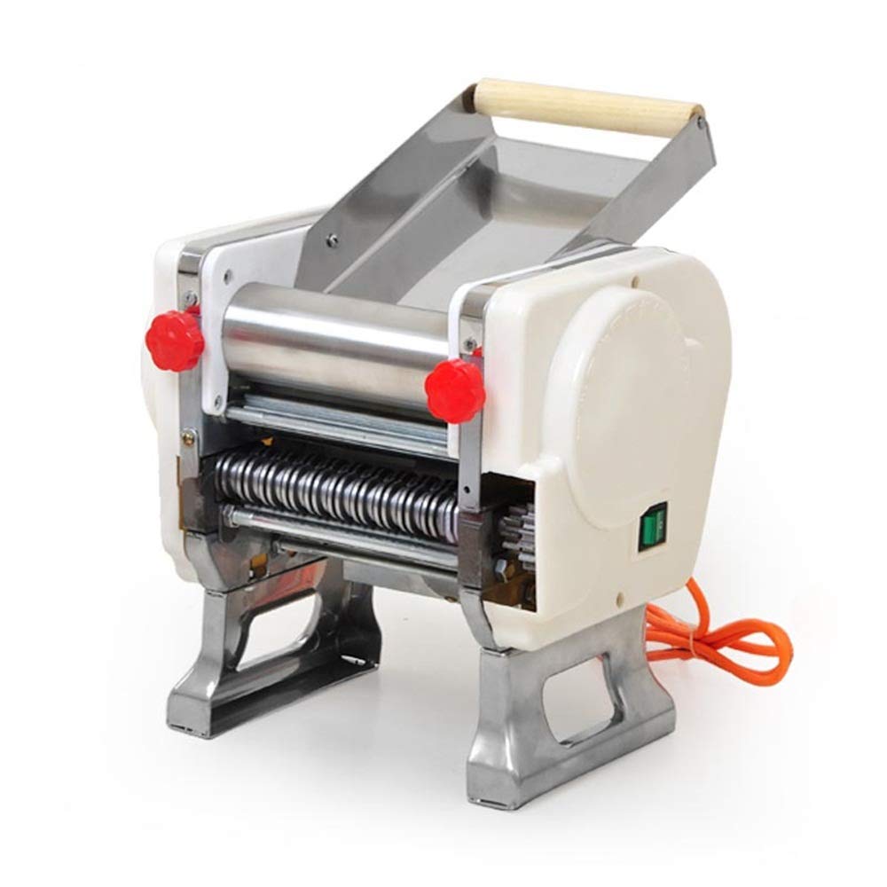 180W Commercial Electric Pasta Maker Machine - Stainless Steel Pasta Noodle Maker for Spaghetti, Lasagna, Dumpling Skins | Heavy Duty Pasta Cutter (White, 30x36x15cm) | Perfect for Italian Restaurants, Home Kitchens & Gourmet Cooking