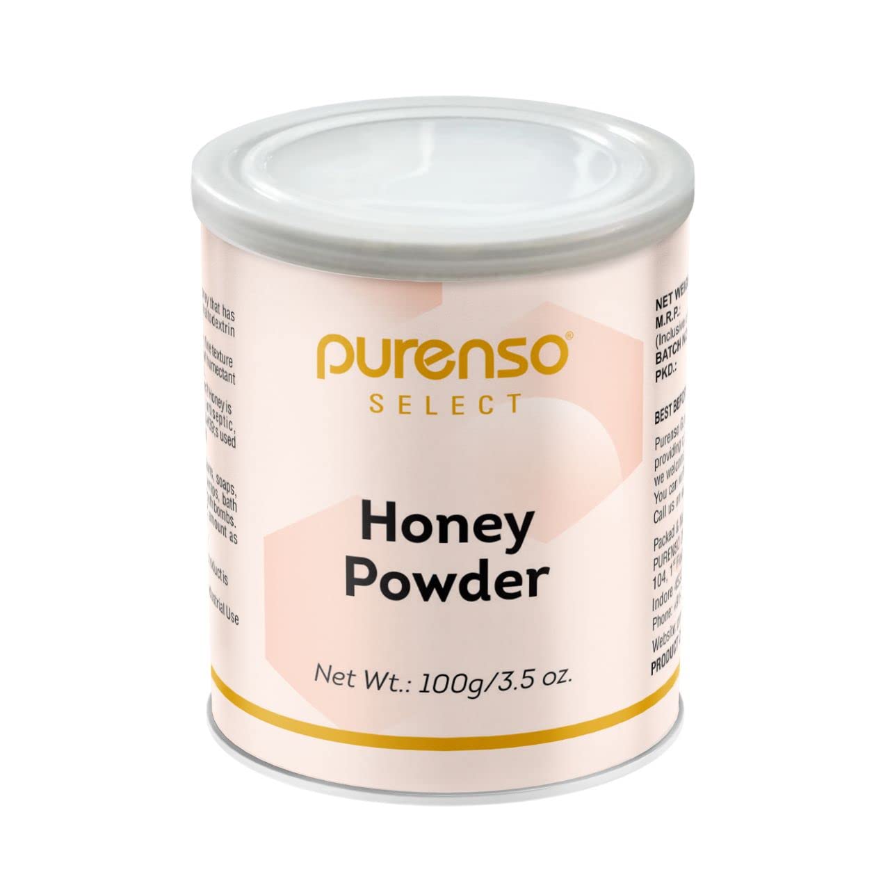 Purenso Select - 100% Pure Honey Powder, 100g | Natural Sweetener for Baking, Tea, Coffee & Healthy Recipes | Gluten-Free & Non-GMO