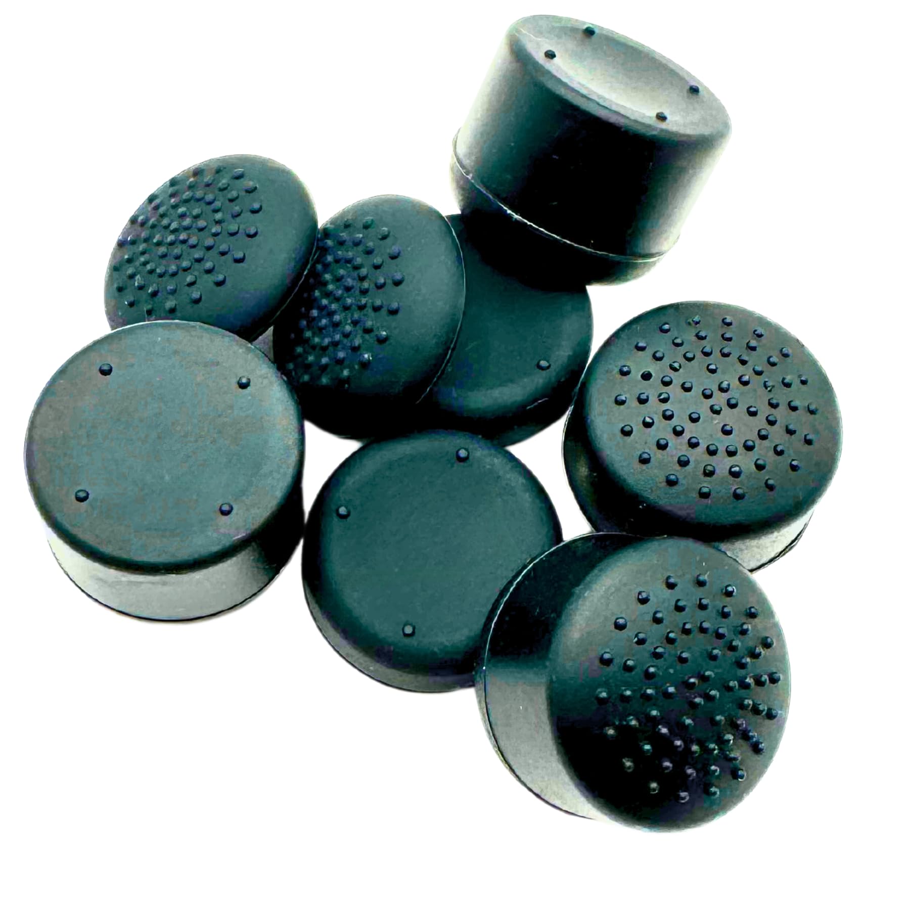 MaD Vision® 4 Pairs (8 Pieces) Ergonomic Thumb Grips for PS5/PS4, Xbox Series X/S/One/360 & Nintendo Switch Pro Controllers - Multiple Thicknesses & Textures [14/8/6 mm] - Black - Improve Gaming Comfort & Grip for Long Sessions