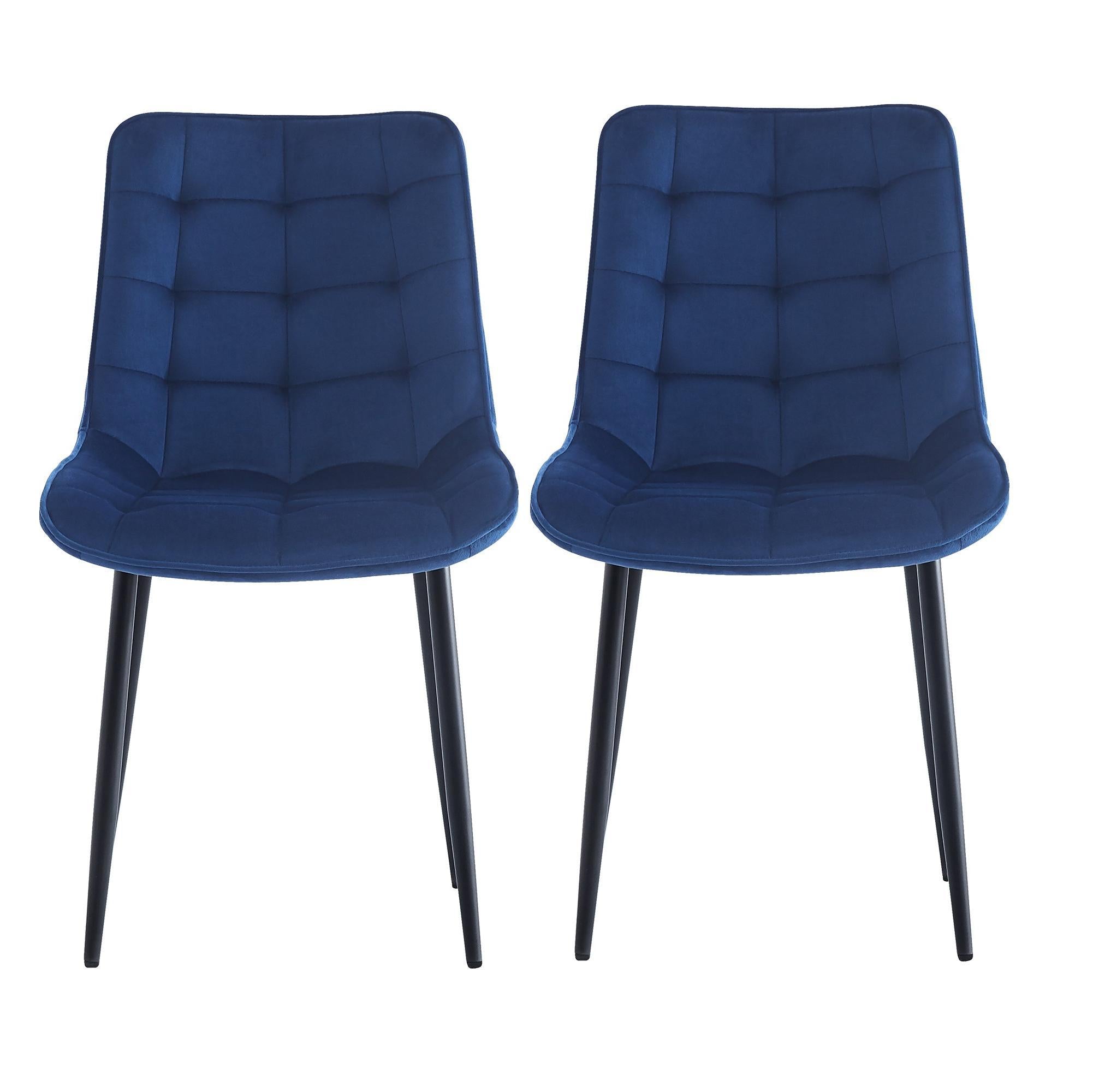 Modern Blue Dining Chairs Set of 2 - Contemporary Style with Advanced Technology - Perfect for Restaurants, Cafes, Bars, Offices & Living Rooms - Easy Assembly & Sturdy Design - Ideal for Home Dining & Commercial Spaces