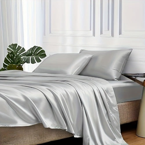 Cooling Satin Mattress Protector - Queen Size, Breathable & Waterproof Bed Cover for Hot Sleepers - Perfect for Summer Nights & Temperature Regulation