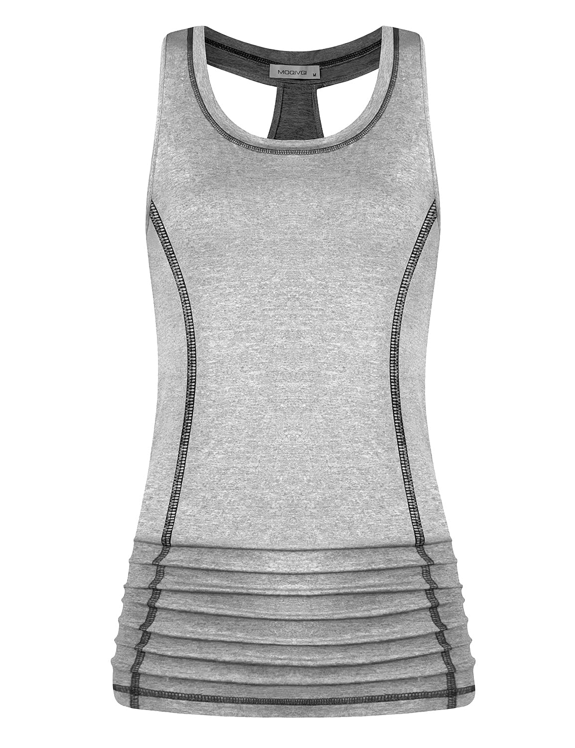 MOQIVGI Women's Workout Tank Tops - Racerback Ruched Yoga Running Gym Sleeveless Shirts for Women - Perfect for Yoga, Running, Gym & Casual Wear