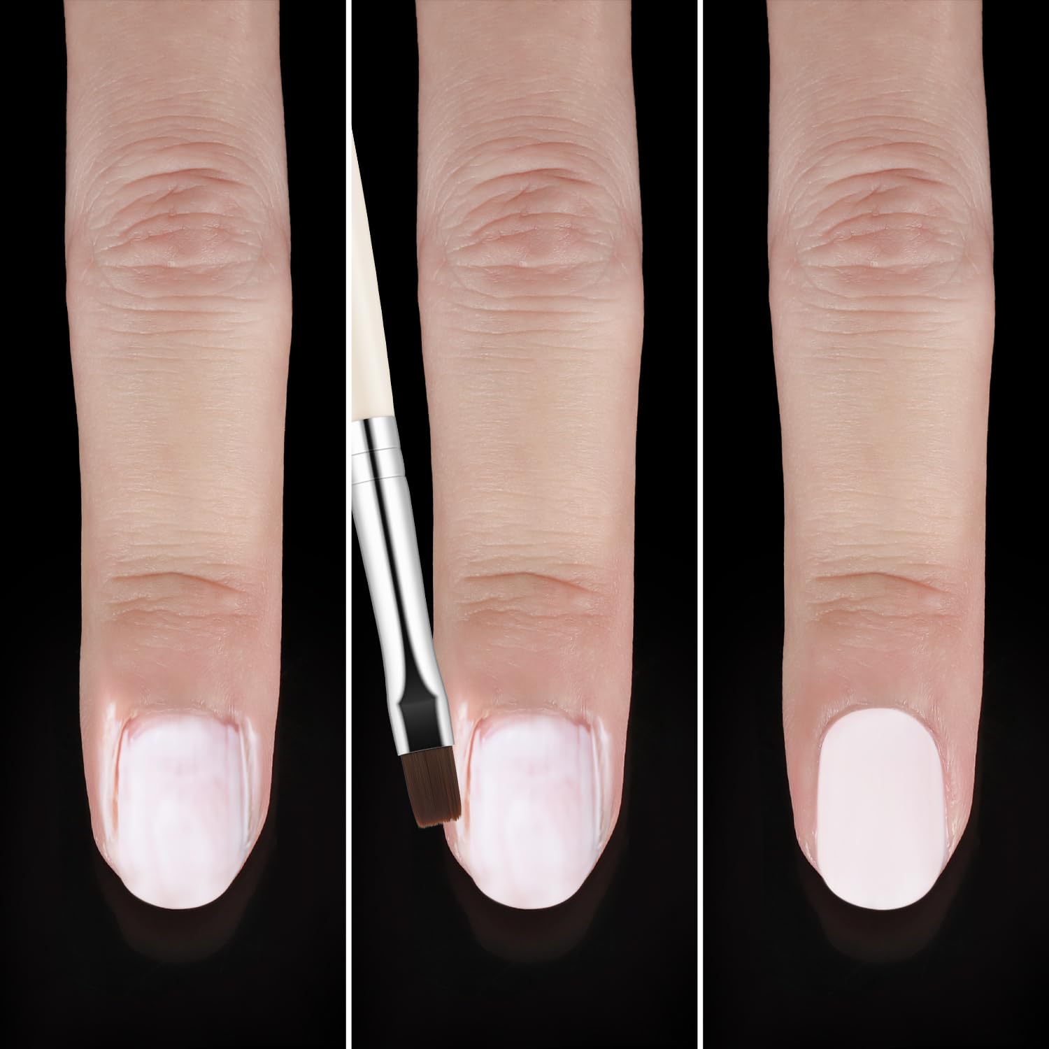 JASSINS 3PCS Professional Gel Nail Clean Up Brushes - Nail Polish Remover & Manicure Tools for DIY Nail Design, Painting & Cuticle Cleanup | Perfect for Salon, Home Manicure & Nail Art Enthusiasts