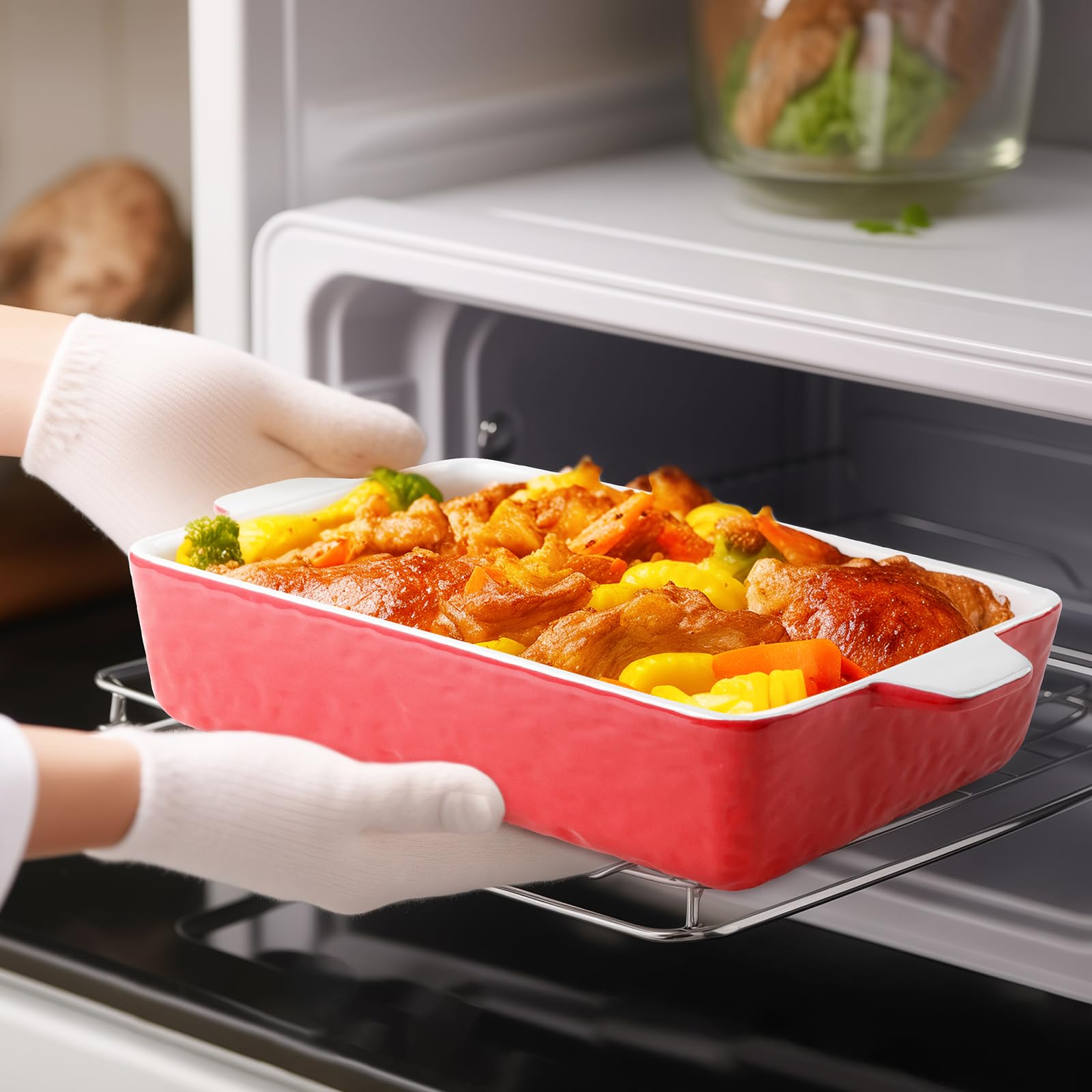 3-Piece Ceramic Casserole Dish Set - 11.6