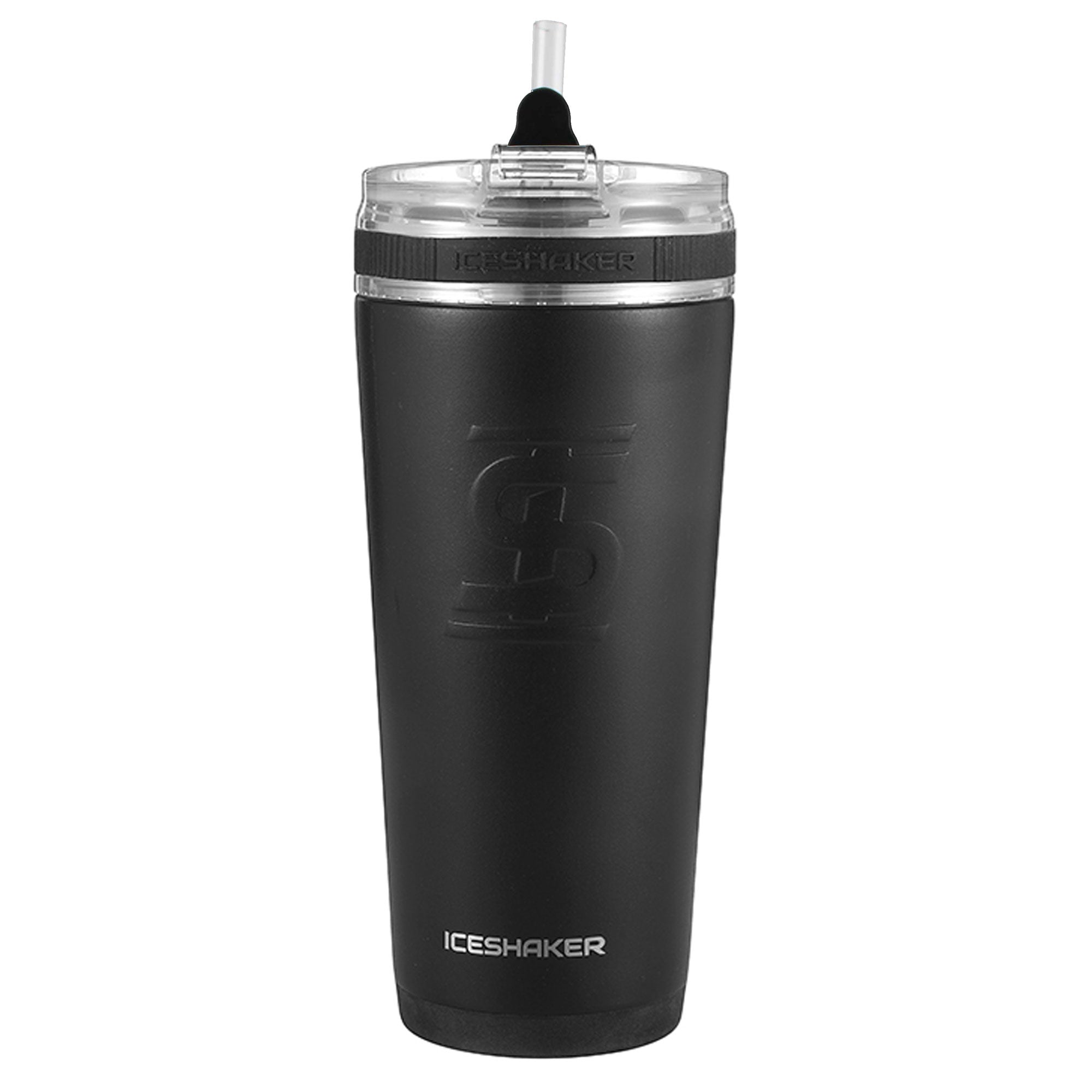 8x8 Custom 26oz Flexible Water Bottle - Black - Perfect for Gym, Hiking & Outdoor Activities