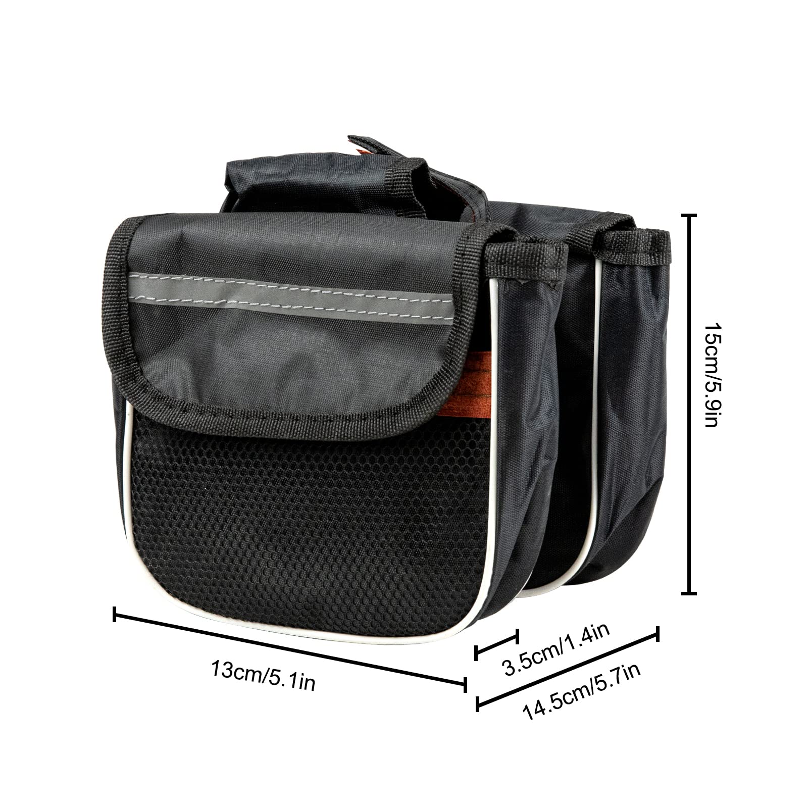 Voilamart Bike Frame Bag & Top Tube Bag - Waterproof Cycling Accessories for Smartphones Up to 6.5