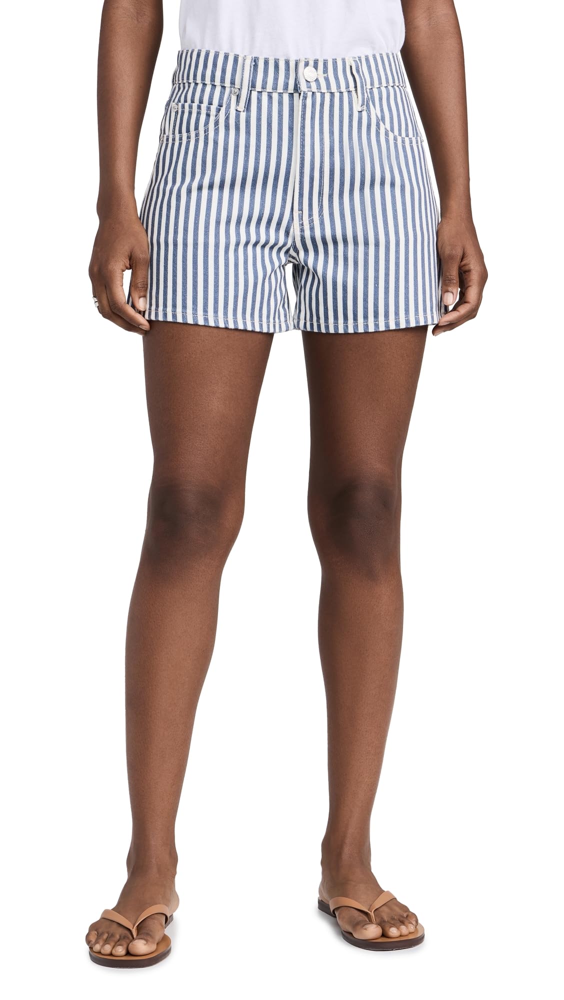 FRAME Women's Vintage Relaxed Denim Shorts - High Waisted Distressed Denim Shorts for Women - Perfect for Summer, Beach, and Casual Outfits