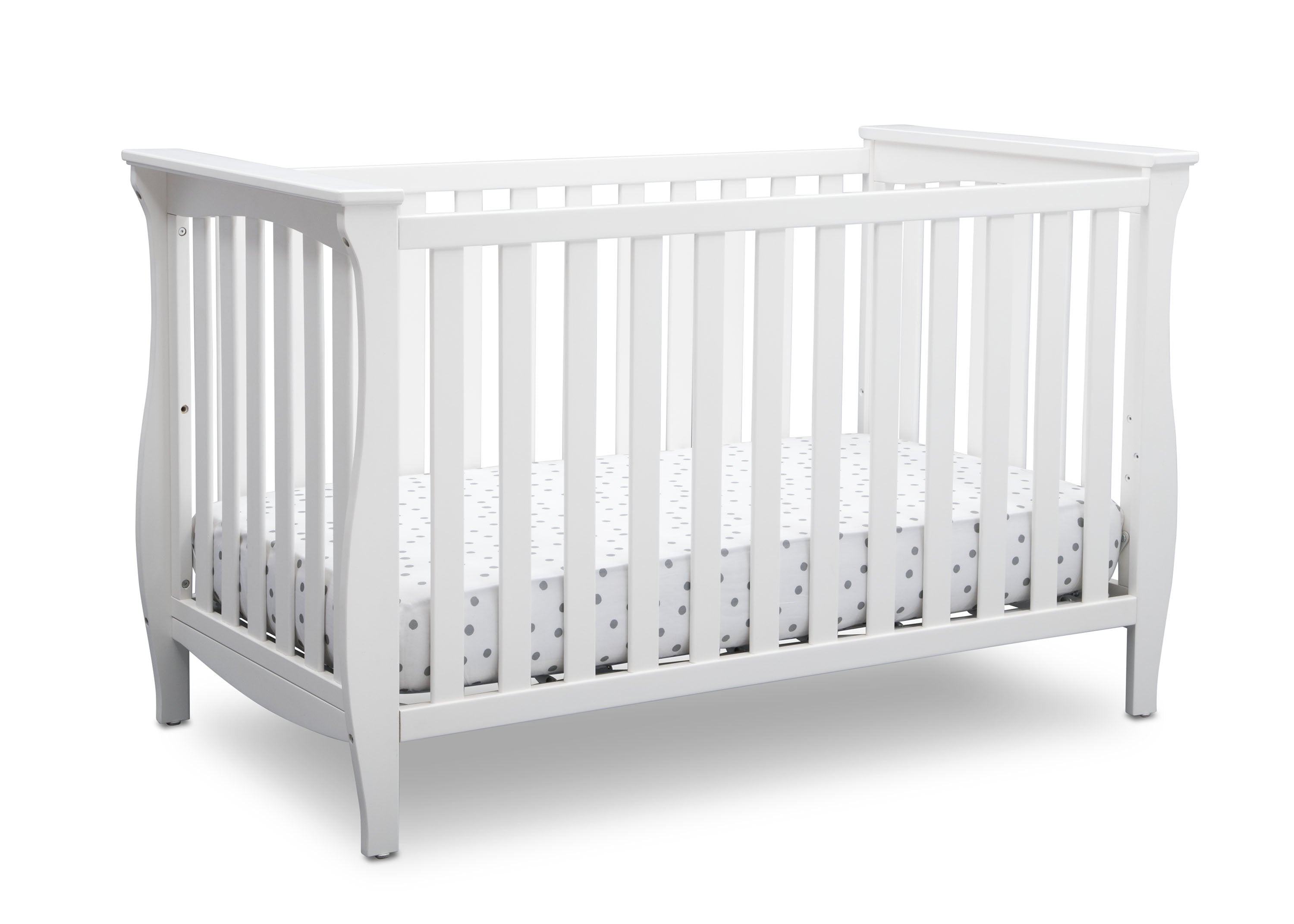 Lancaster 3-in-1 Convertible Baby Crib - White Nursery Furniture for Newborn to Toddler | Perfect for Modern Nurseries & Daycare Centers