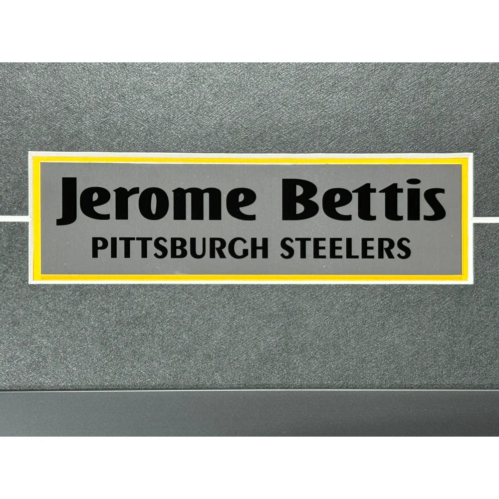 Jerome Bettis Autographed Pittsburgh Steelers 16x20 Framed Photo - Signed Snow JSA Certified - Perfect for Sports Memorabilia Collectors, Man Cave Decor, and Steelers Fan Gifts