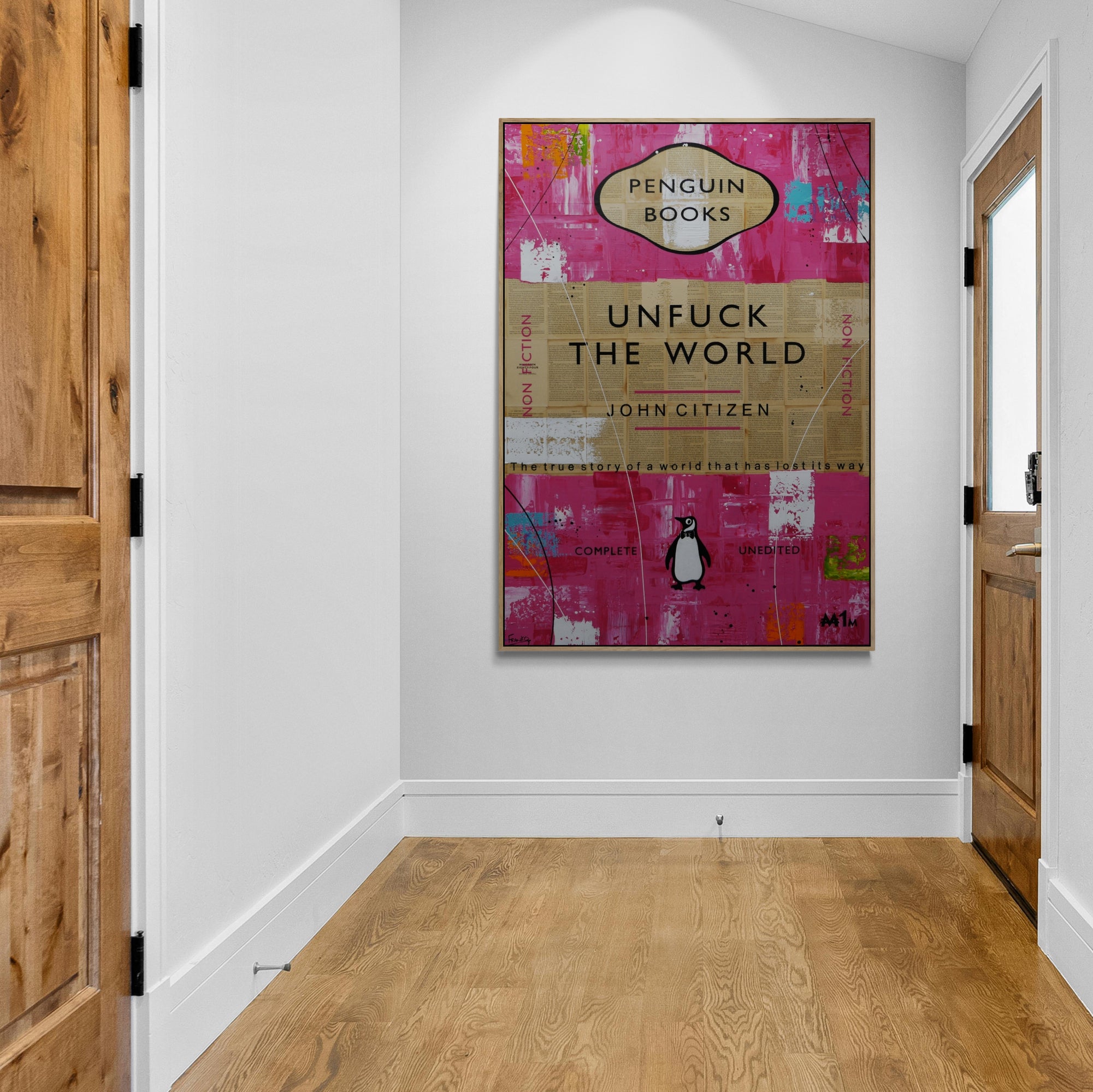 Lost and Found 140cm x 100cm Urban Pop Art Book Club Painting - Large Wall Decor for Living Room, Bedroom & Office | Modern Abstract Canvas Artwork