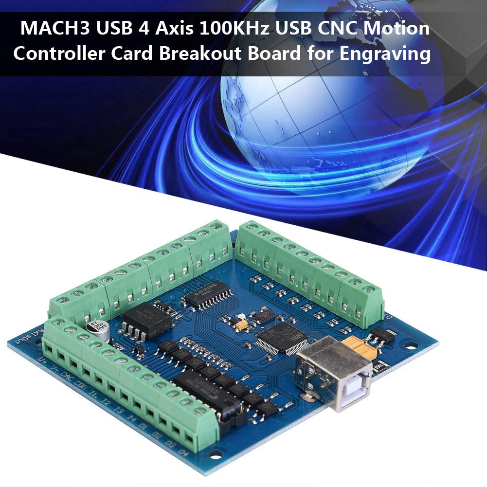 100KHz 4-Axis USB CNC Motion Controller Card for Engraving Machines - Perfect for DIY CNC Routers, Laser Cutters, and Woodworking Projects