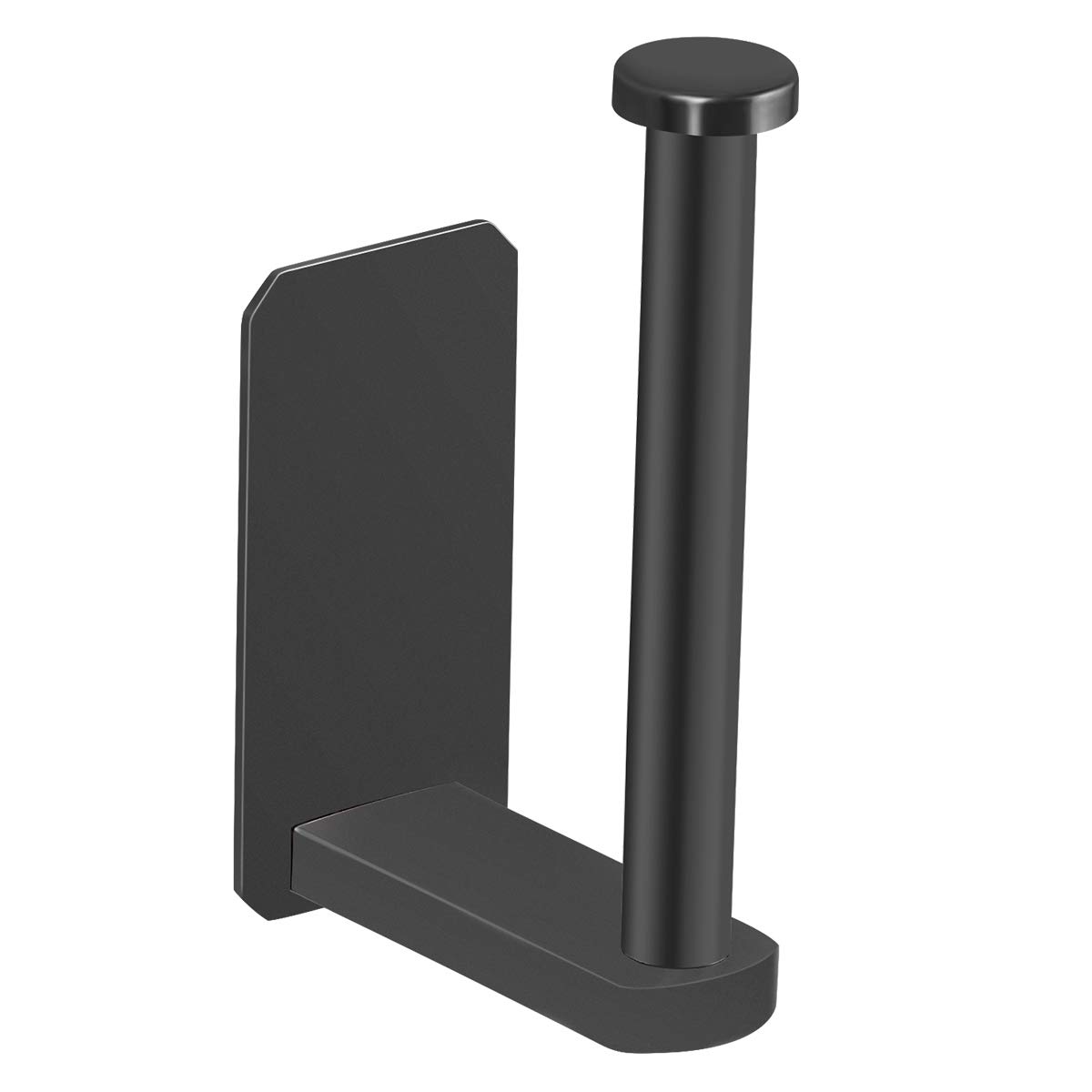 VAEHOLD Self-Adhesive Toilet Paper Holder - No Drill Stainless Steel Wall-Mounted Bathroom & Kitchen Roll Holder (Black) - Perfect for Small Spaces, RVs, and Apartments