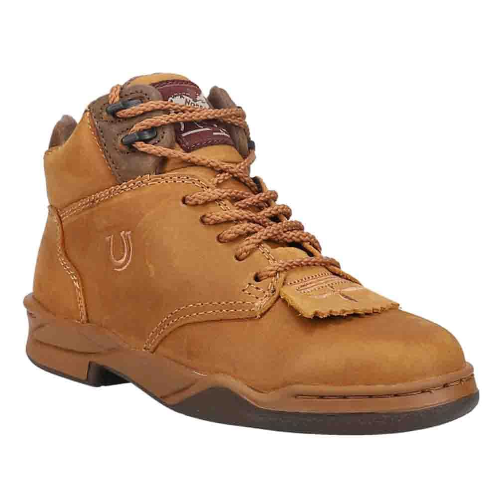 ROPER Women's Horseshoe Kiltie Round Toe Hiking Casual Ankle Boots - Brown Leather Outdoor Shoes for Hiking, Walking & Country Style Fashion