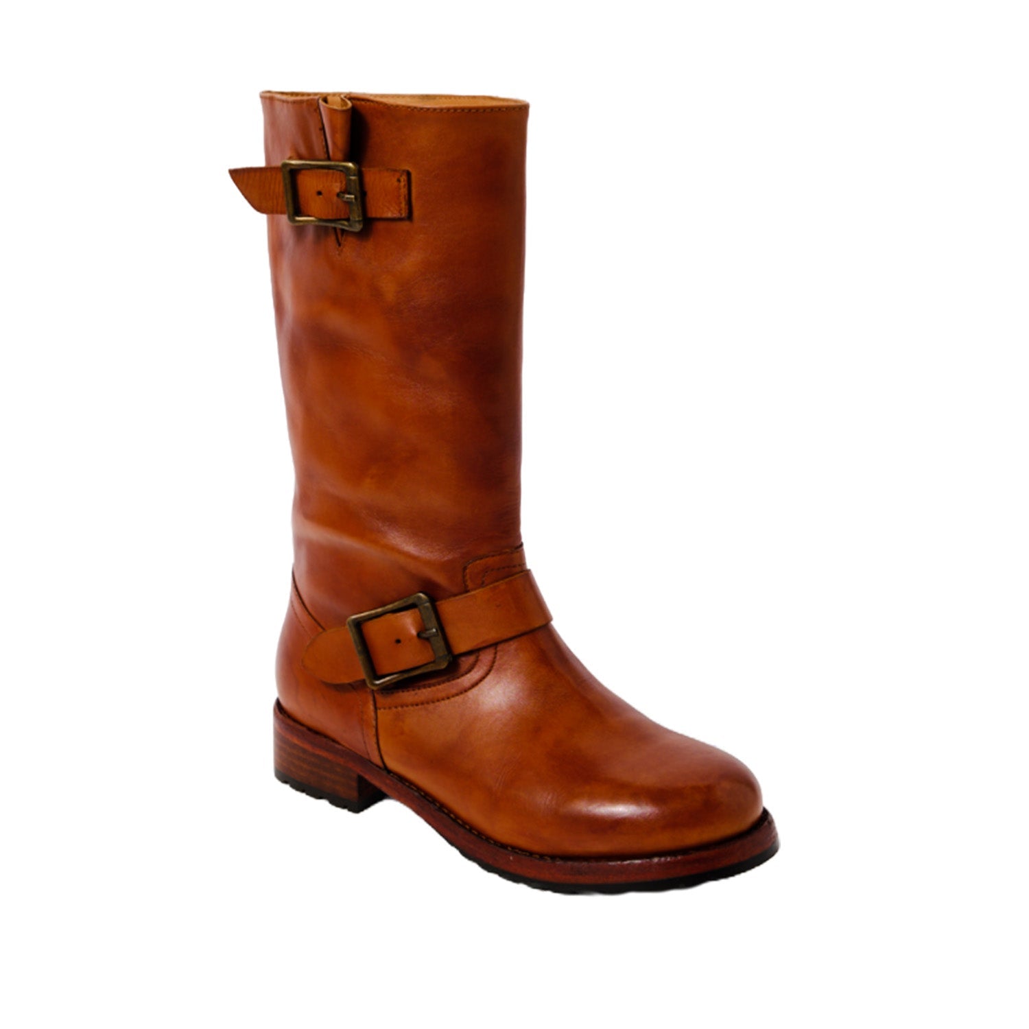 Free People Women's Ride or Die Engineer Boot in Burnt Caramel - Stylish Vintage Ankle Boots for Casual Outfits & Fall Fashion