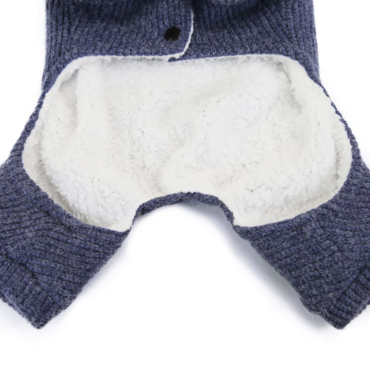 Warm Fleece Dog Sweater for Winter - Cozy 4-Leg Jumpsuit for Small & Medium Dogs & Cats - Blue XXL | Perfect for Outdoor Walks & Cold Weather
