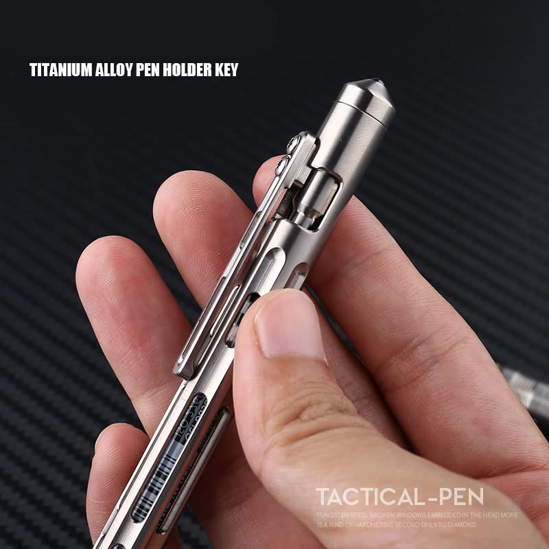 Premium Titanium Alloy EDC Pen & Pencil Set - Automatic Dual Function Writing Tool for Outdoor Camping, Survival Gear, Tactical Use & Everyday Carry Pocket Tool - Perfect for Hiking, Travel, Office & Emergency Situations