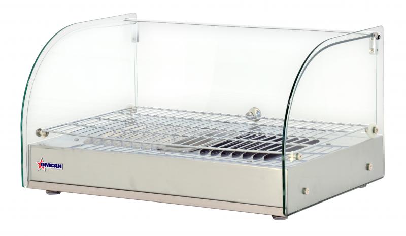 Nella 22 Countertop Display Warmer with Front Curved Glass & Rear Hinged Door - Perfect for Bakeries, Cafes & Restaurants to Showcase Fresh Pastries & Meals