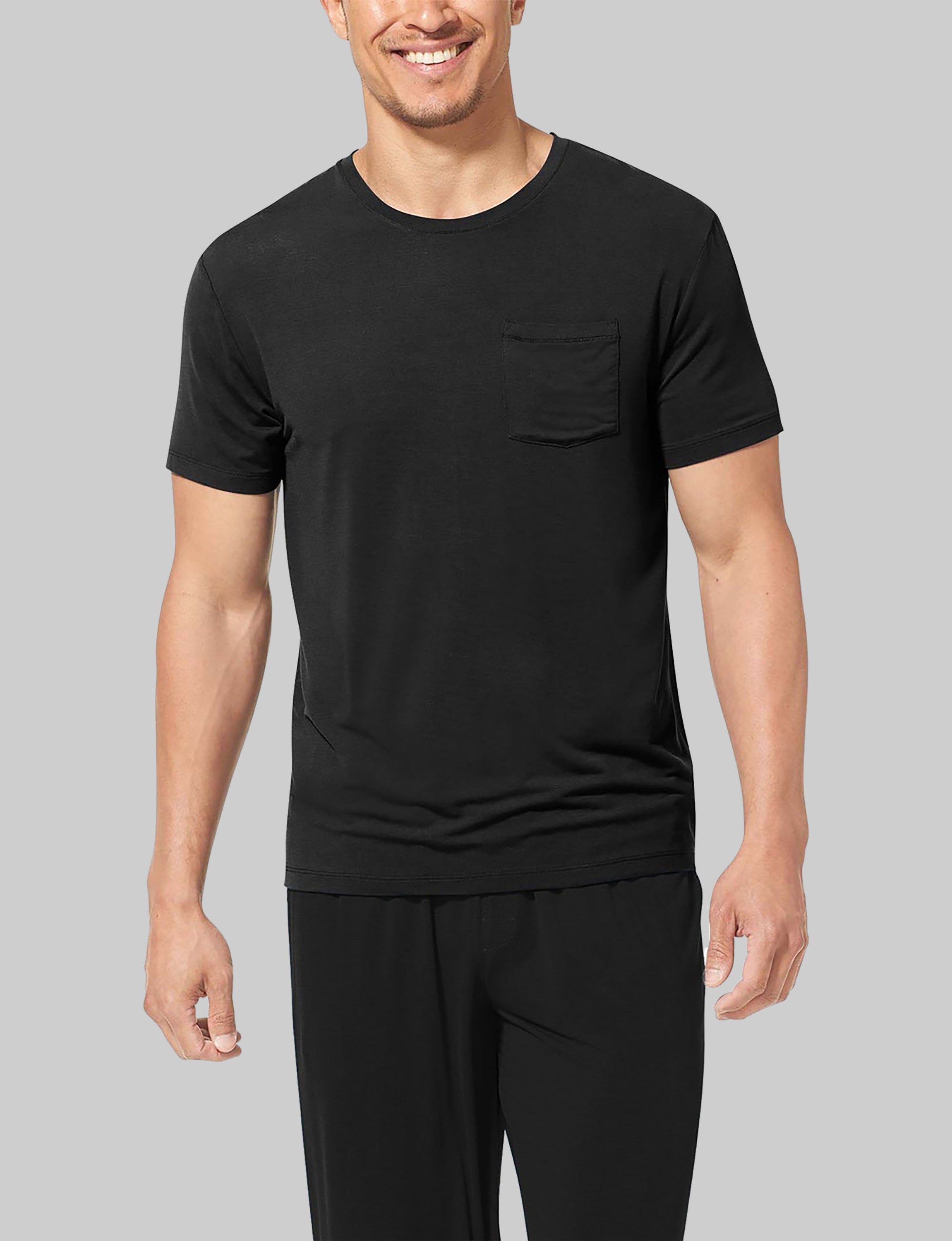 Second Skin Sleep Pocket Tee & Short Set - Ultra Soft Lounge Wear for Women - Perfect for Sleeping, Yoga & Relaxing at Home