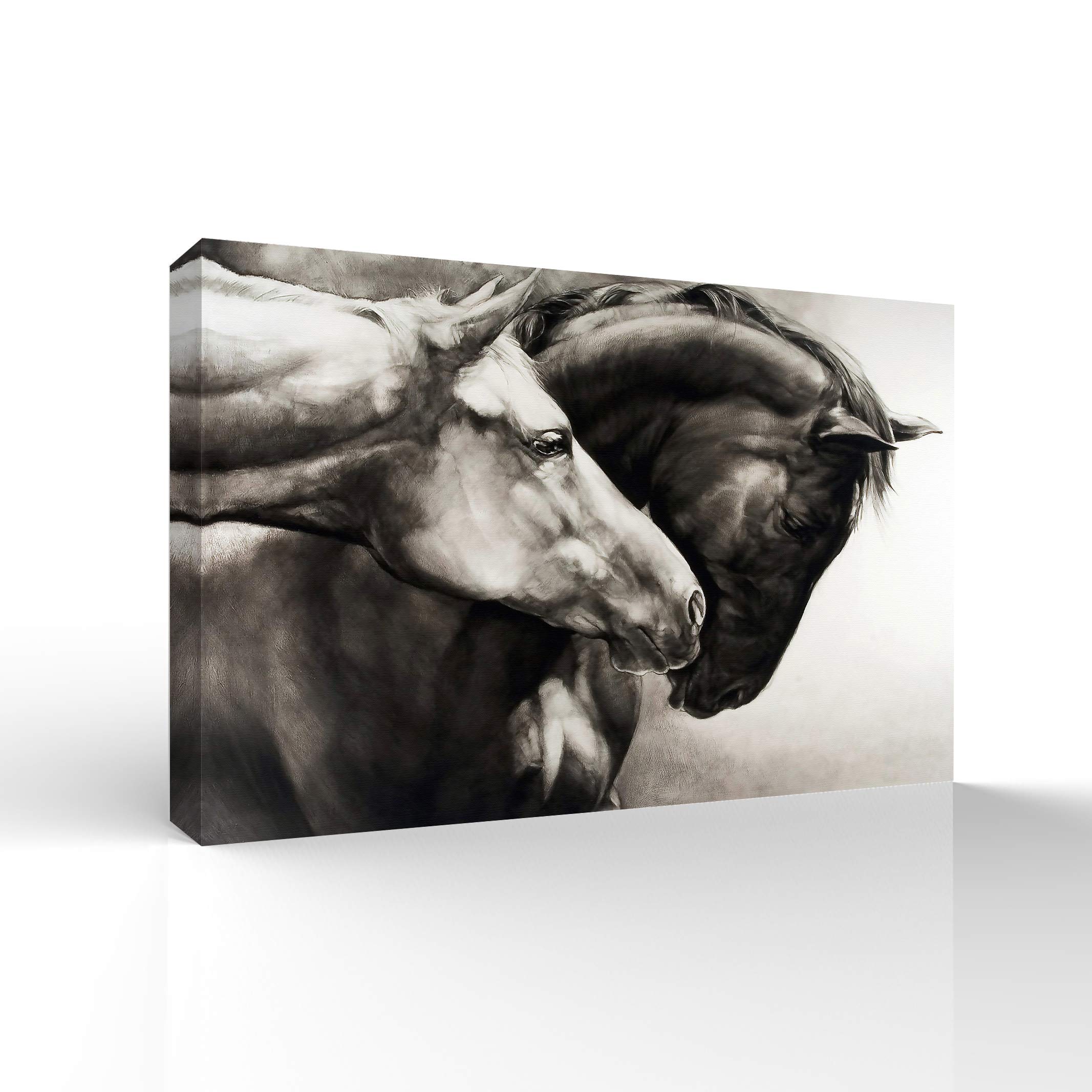 Galloping Horse Giclee Canvas Wall Art - 16x24 Inches, Premium Home Decor for Bedroom, Living Room, Office, and Modern Interior Design