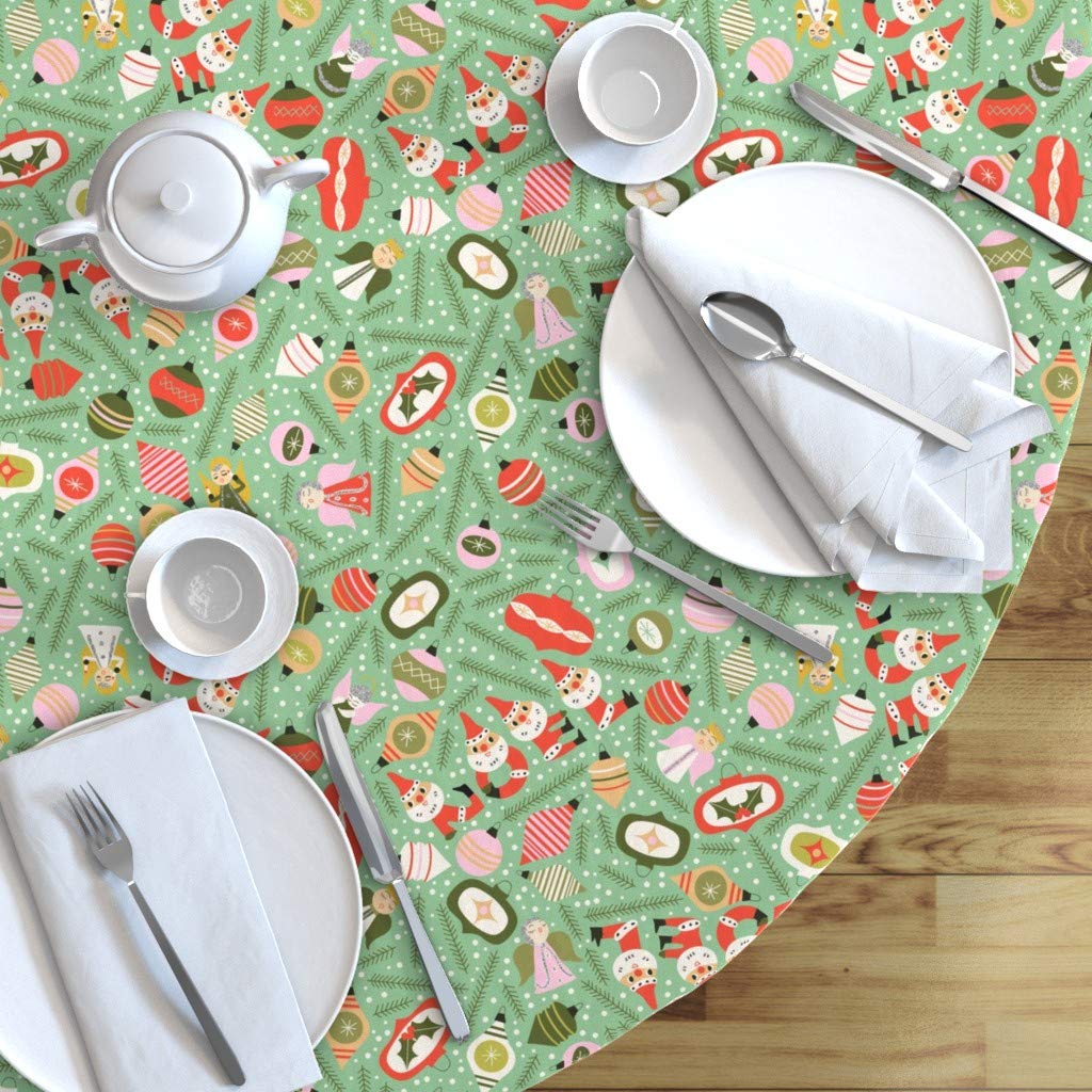 Custom Printed Cotton Sateen Tablecloth 70