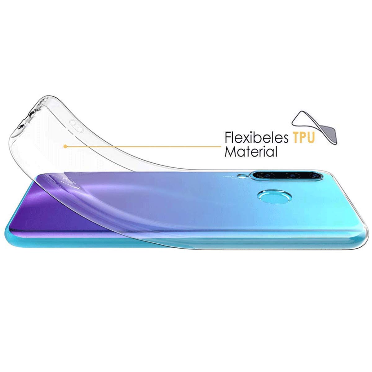 Samsung Galaxy F62 Case with Tempered Glass Screen Protector - Slim Transparent Black TPU Silicone Protective Cover for Galaxy F62 (6.7 Inch) | Shockproof & Anti-Scratch | Perfect for Work, Travel & Daily Use