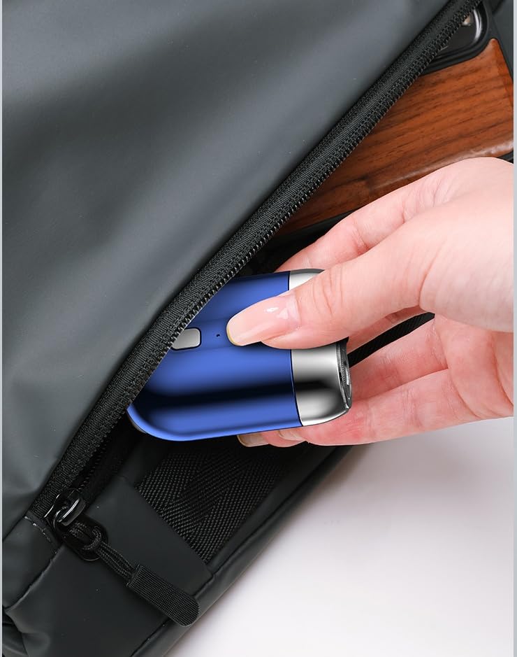 Mini Double-Head Electric Shaver for Men - Waterproof, Compact & Portable Travel Shaver - Rechargeable Wet/Dry Shaving with USB Charging - Perfect for Home, Office & Travel Grooming