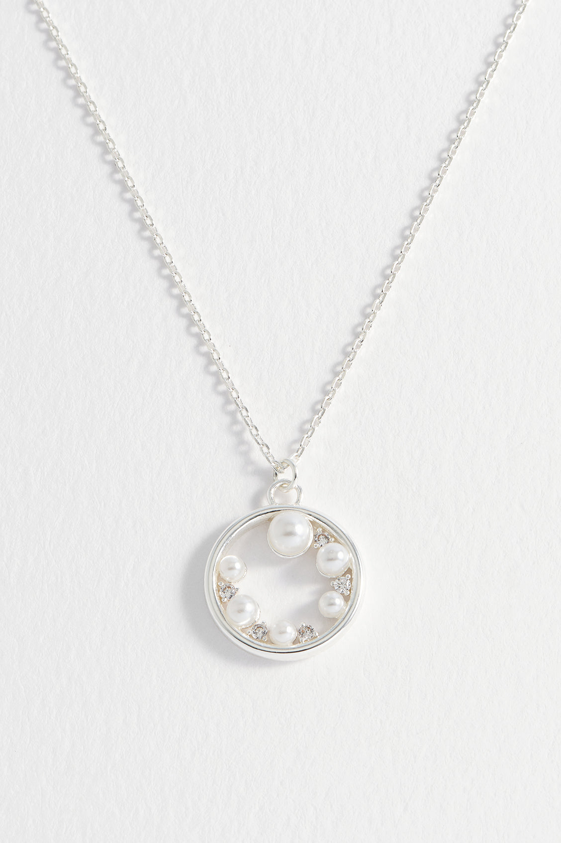 Elegant Pearl CZ Cut Out Pendant Necklace for Women - Perfect for Weddings, Parties & Special Occasions