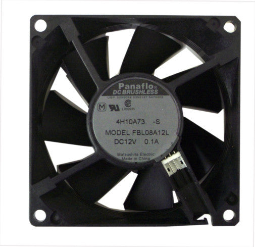 Panaflo FBL08A12L 80x25mm Low Noise Hydro Bearing 3-Pin PC Cooling Fan with Rounded Back Flange - Perfect for PC Cases, Servers, and Electronics Cooling Systems