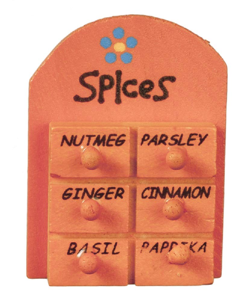 1:12 Scale Miniature Wooden Dollhouse Spice Rack - Perfect for DIY Doll Kitchens, Model House Decor & Collectible Display