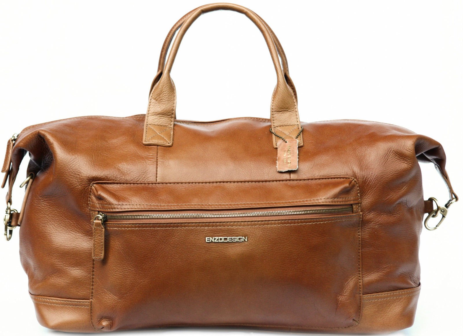 Premium Genuine Leather Travel Bag for Men & Women - Large Weekender Overnight Holdall with Spacious Compartments | Perfect Carry-On Luggage for Business Trips, Gym, Weekend Getaways & Airplane Cabin Use (Tan)