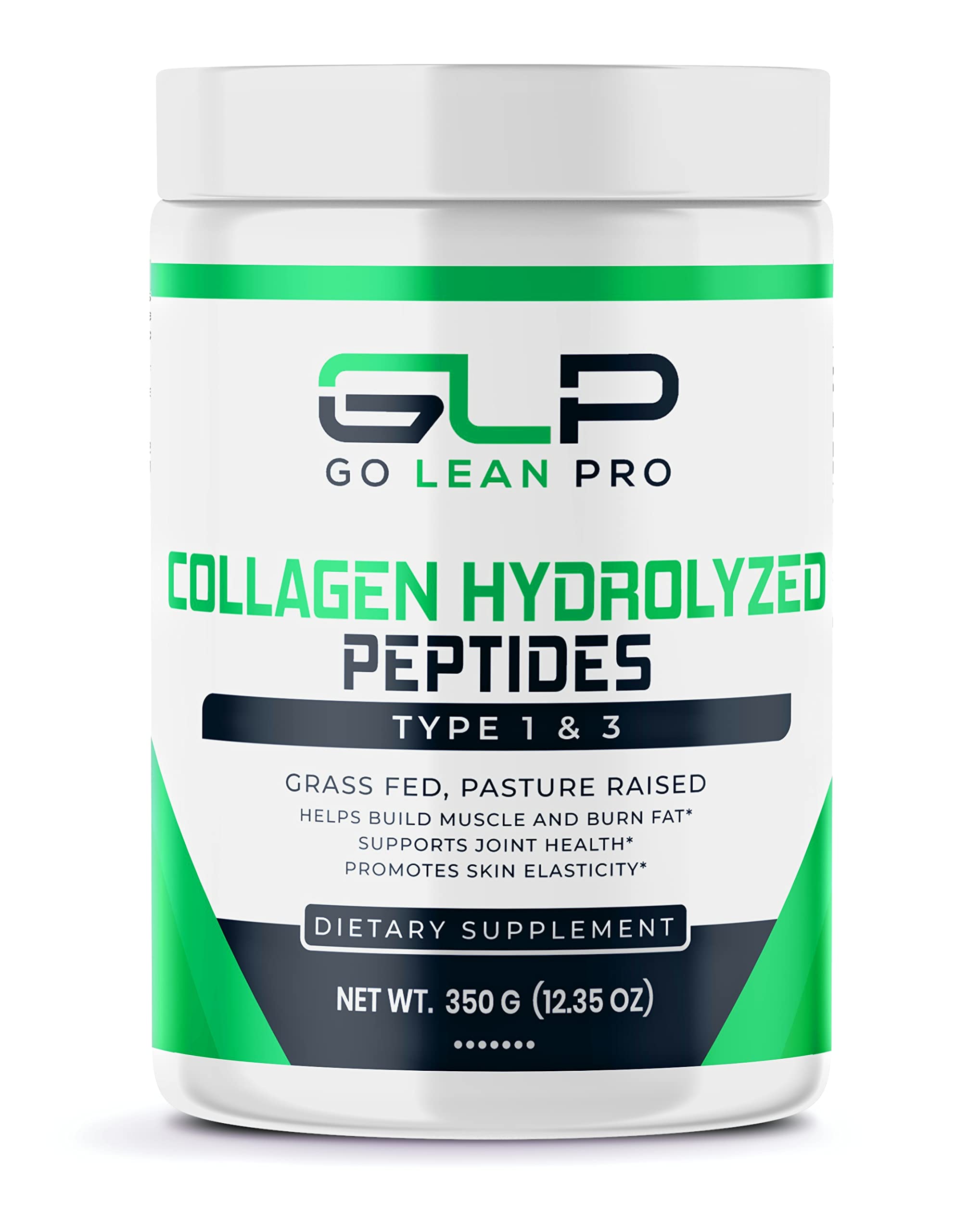 Premium Hydrolyzed Collagen Peptides Powder - Type I & III for Muscle Growth & Weight Loss - 350g (12.35oz) - Supports Joint Health & Skin Elasticity - Ideal for Smoothies, Coffee & Post-Workout Recovery