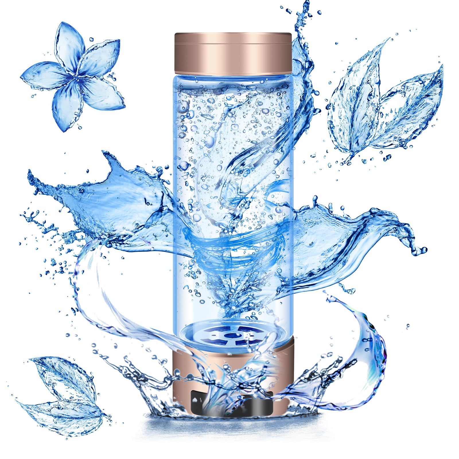 Hydrogen Water Bottle Generator - 2000ppb, Portable, Rechargeable with LED Display for Active Lifestyle