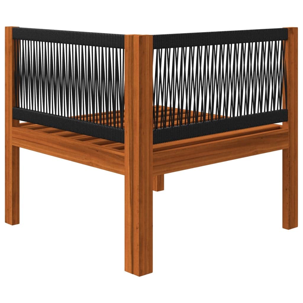 vidaXL 4-Piece Patio Lounge Set with Cushions - Solid Acacia Wood Outdoor Furniture for Garden, Backyard & Poolside - Weather-Resistant & Easy to Assemble - Perfect for Relaxing, Entertaining & Sunbathing