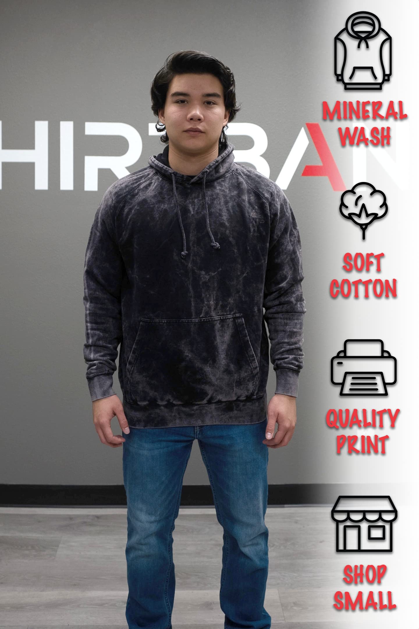 Vintage Distressed Hoodie - Faded Mineral Wash Sweatshirt for Men & Women (S-3XL) | Retro Streetwear, Casual Outfit, Loungewear, Unisex Pullover