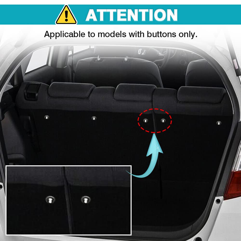 Powerty Cargo Cover for Honda Fit 2009-2011 | Trunk Organizer, Security Shield & Shade | Heavy-Duty Load Bearing | Perfect for Road Trips, Grocery Hauling & Vehicle Protection