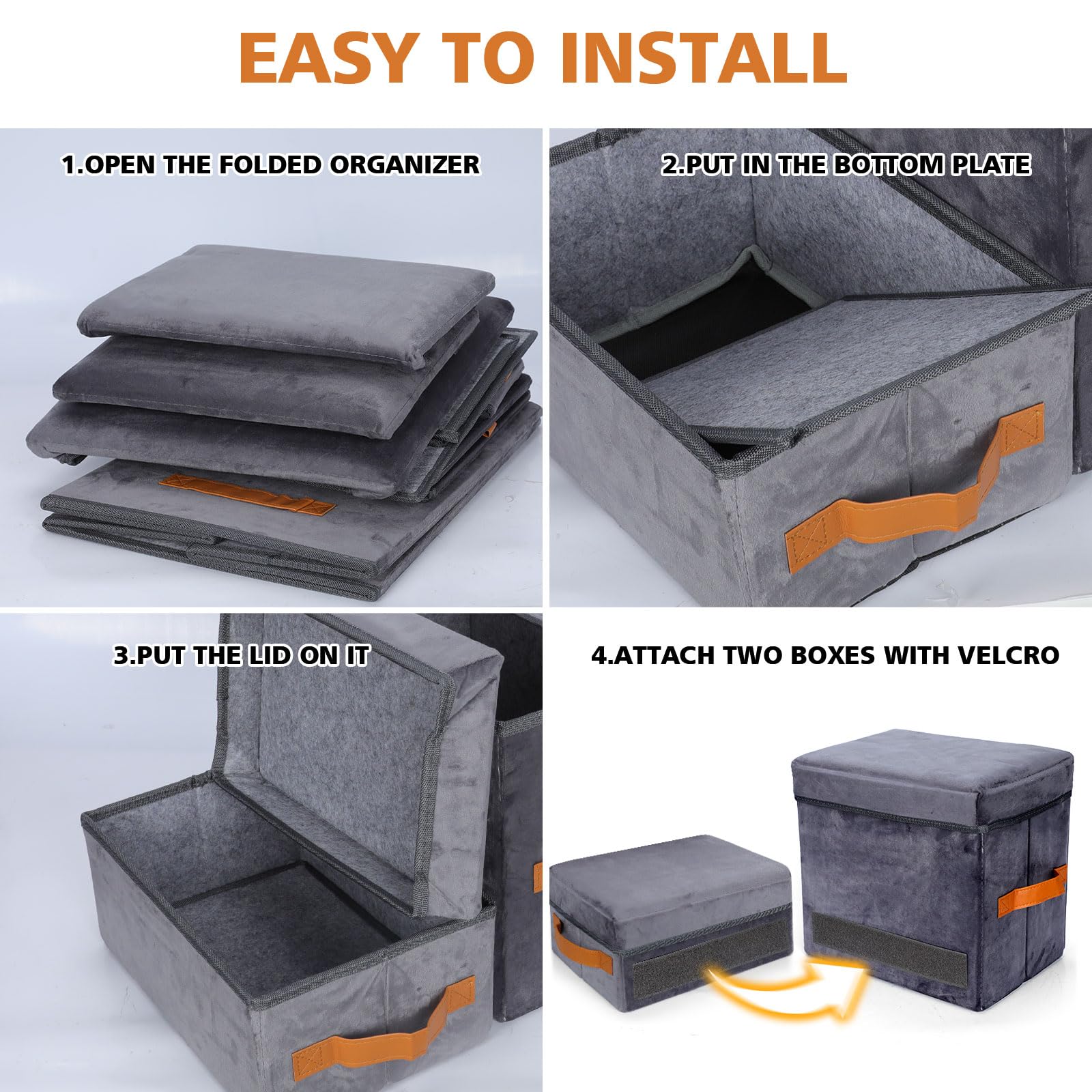 Topmart 3-Step Foldable Dog Stairs for Small & Senior Pets - Lightweight Pet Ramp with Storage Boxes & Dog Condo - Perfect for Beds, Couches & Cars - Helps Injured, Elderly & Short-Legged Dogs Climb Safely
