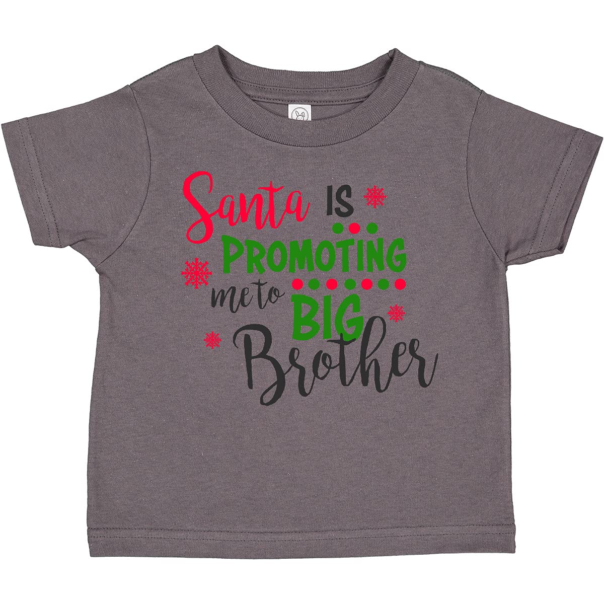Santa is Promoting Me to Big Brother Toddler T-Shirt - Cute Christmas Sibling Announcement Shirt for Toddlers - Perfect for Holiday Photos & Family Gatherings