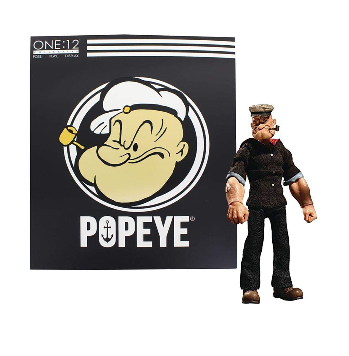 Mezco Toys One:12 Collective Popeye Action Figure - Highly Detailed Collectible for Display & Play | Perfect for Fans, Collectors & Home Decor