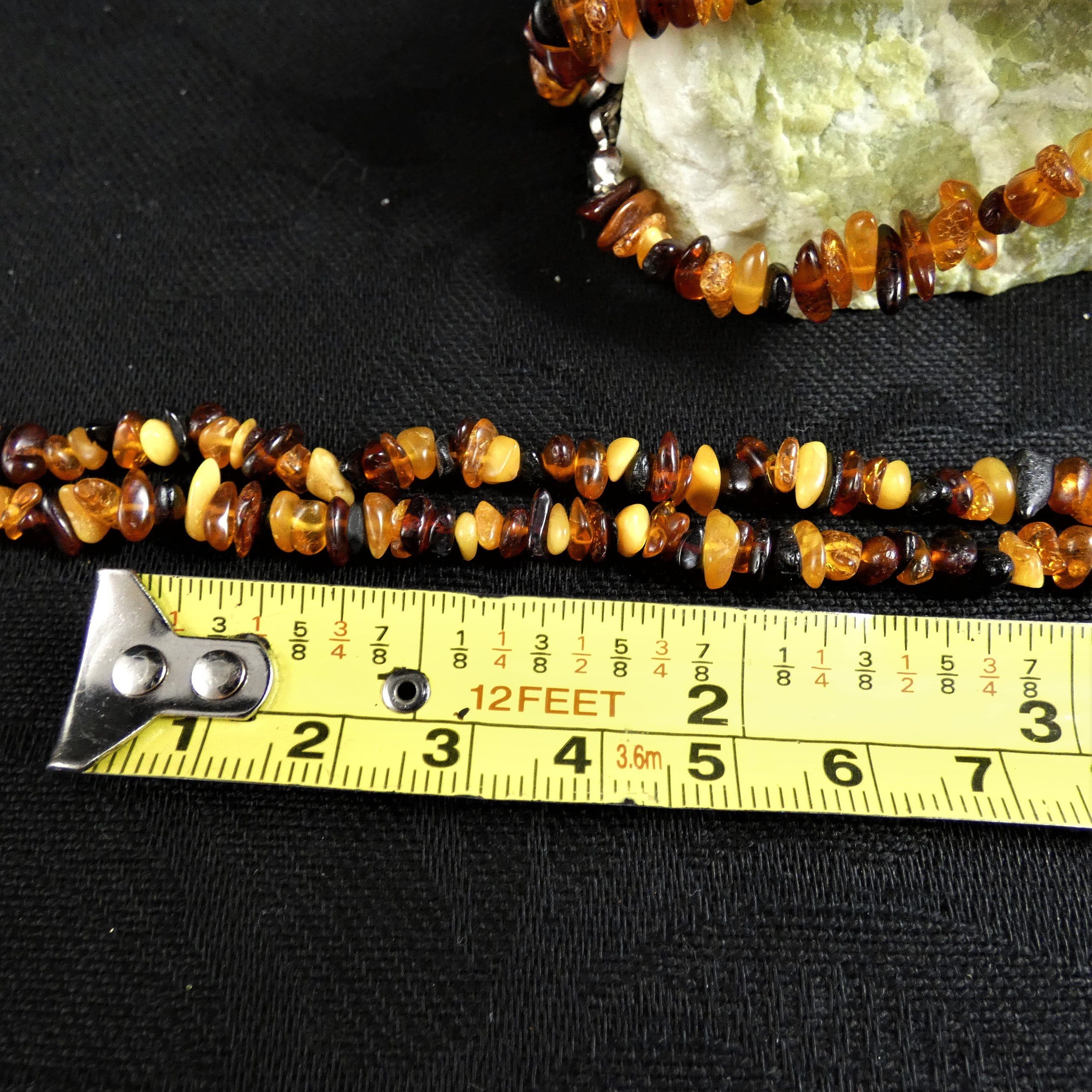 Natural Baltic Amber Chip Necklace for Adults & Kids - Pain Relief & Teething Soother - Stylish Healing Jewelry for Everyday Wear & Wellness
