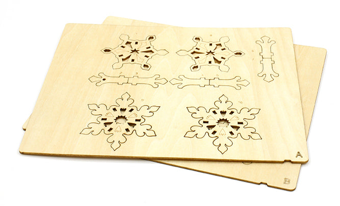 IncrediBuilds Holiday Collection: DIY 3D Wooden Snowflake Ornaments Kit - Perfect for Christmas Tree Decorations, Winter Crafts, and Seasonal Home Decor