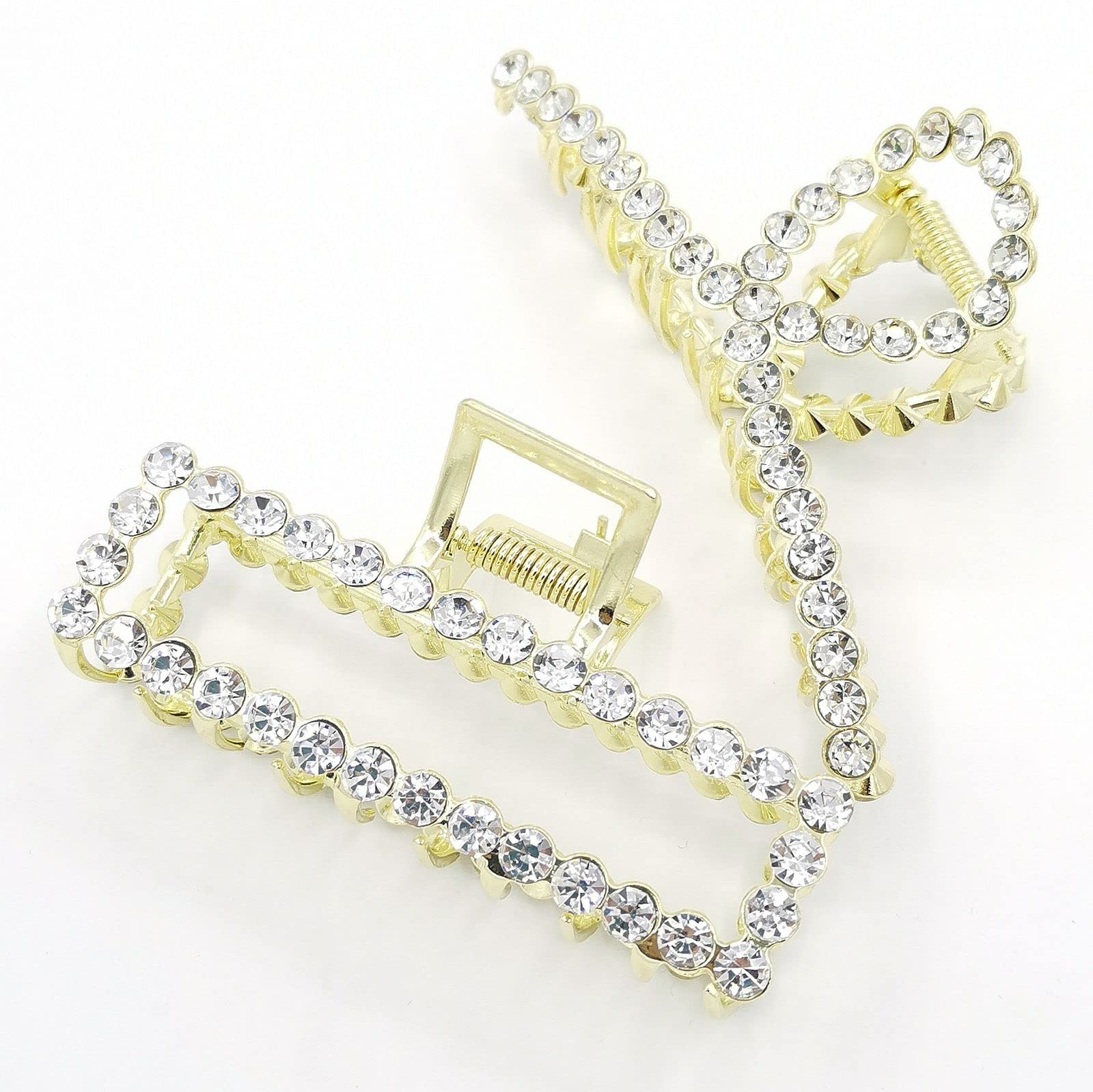 Stylish Metal Claw Hair Clips for Women & Girls - Golden Hair Accessories (6-Pack) - Perfect for Parties, Weddings & Everyday Fashion