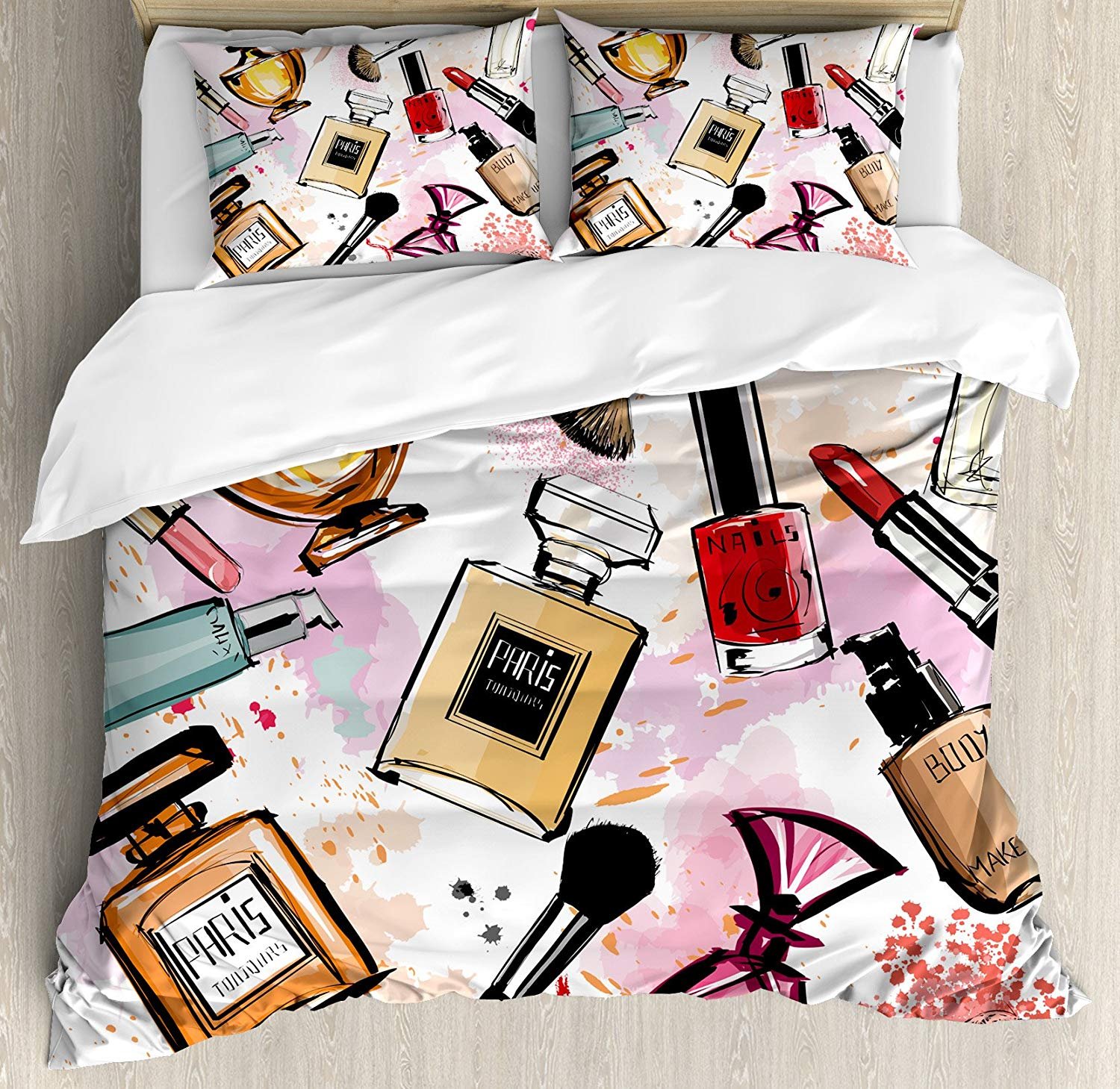 4-Piece Full Size Duvet Cover Set with 2 Pillowcases - Luxury Modern Bedding for Kids, Teens & Adults - Soft Quilt Cover for Girls Bedroom Decor - Perfect for Home, Dorm & Guest Room