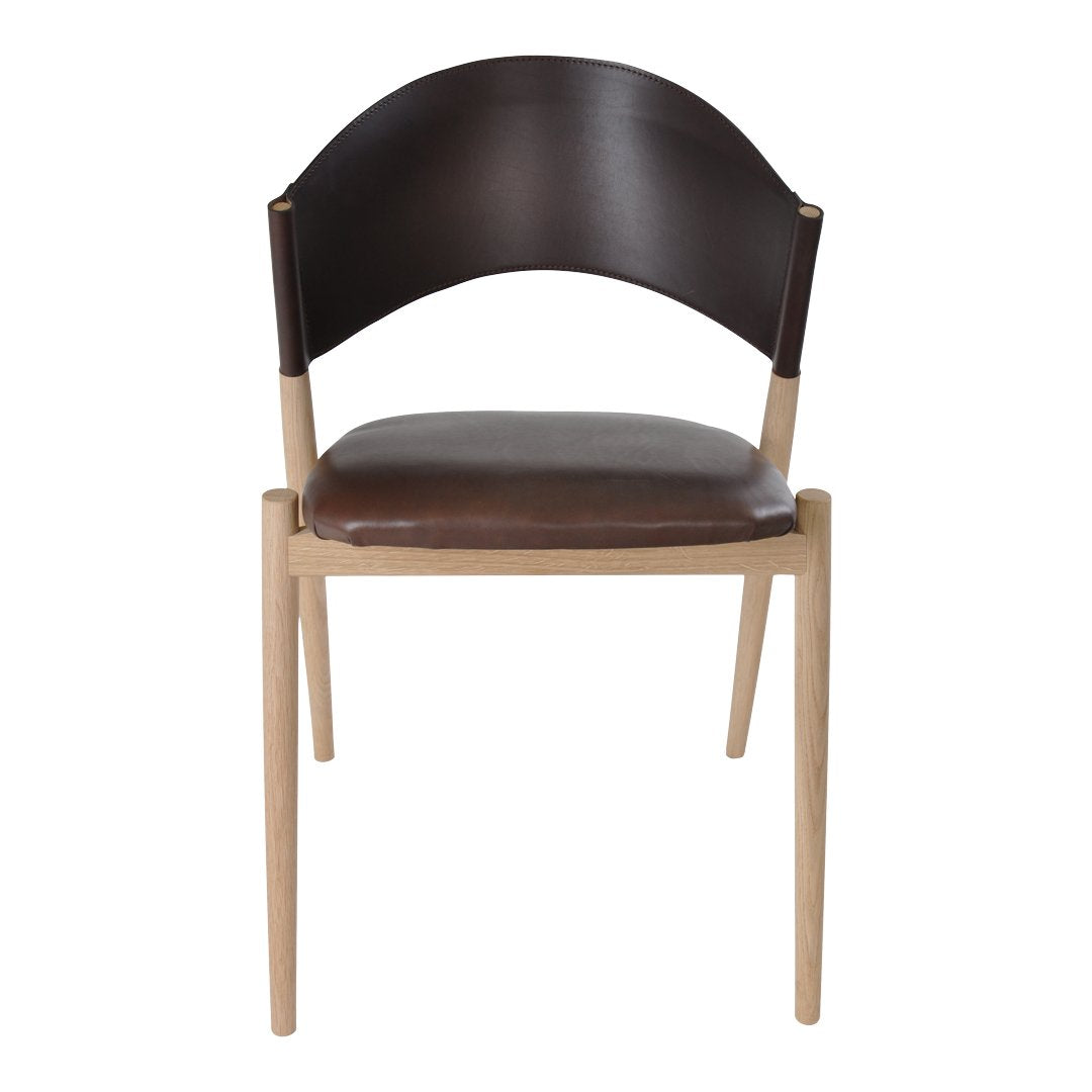 Dennis Marquart Ox Denmarq Dining Chair - Modern Wooden Dining Room Chair with Upholstered Seat - Perfect for Kitchen, Dining Room, and Home Office