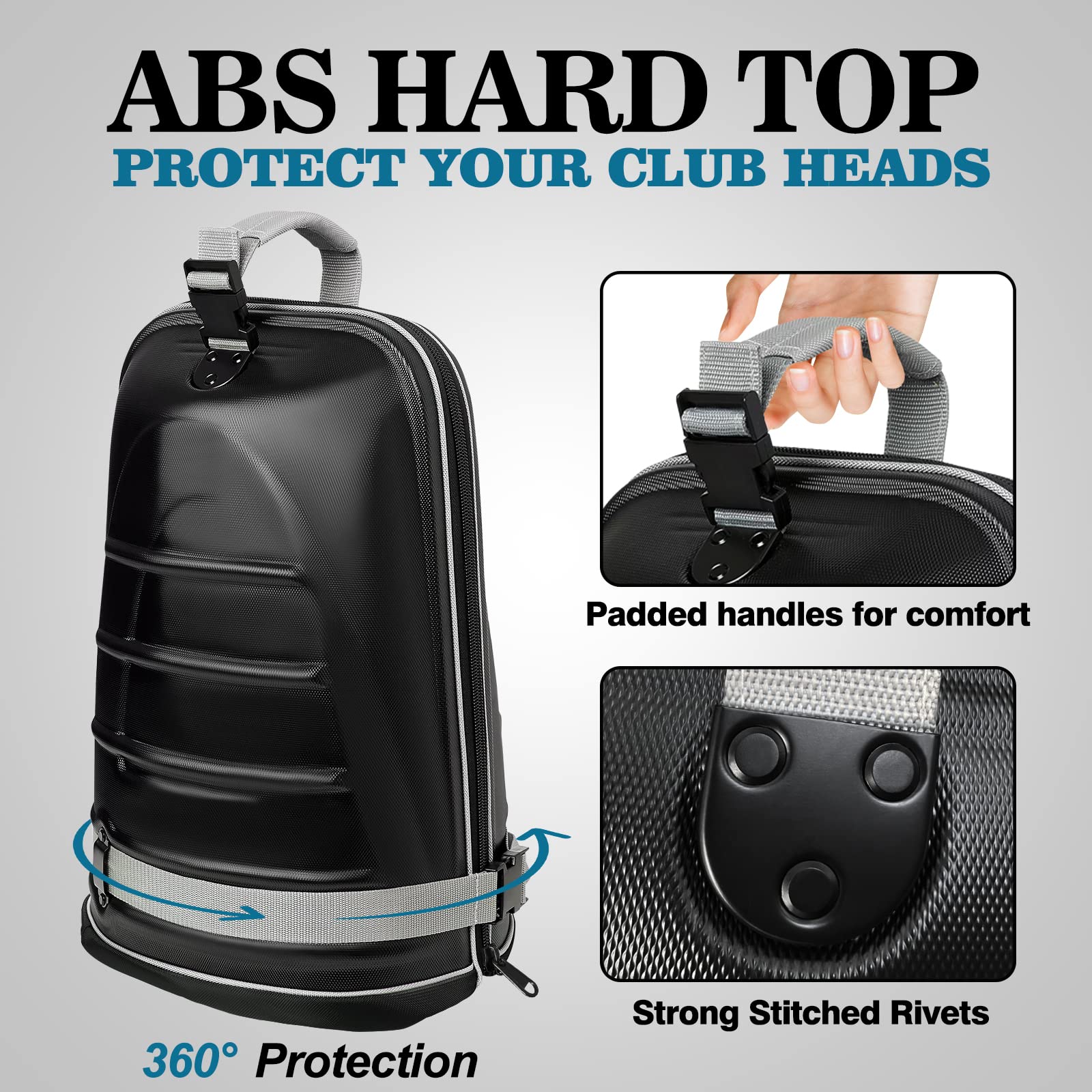 Yamato ABS Hard Shell Golf Travel Bag with Wheels - Airline Approved Golf Club Luggage Case for Golfers | Perfect Golf Gift for Travel & Airline Use