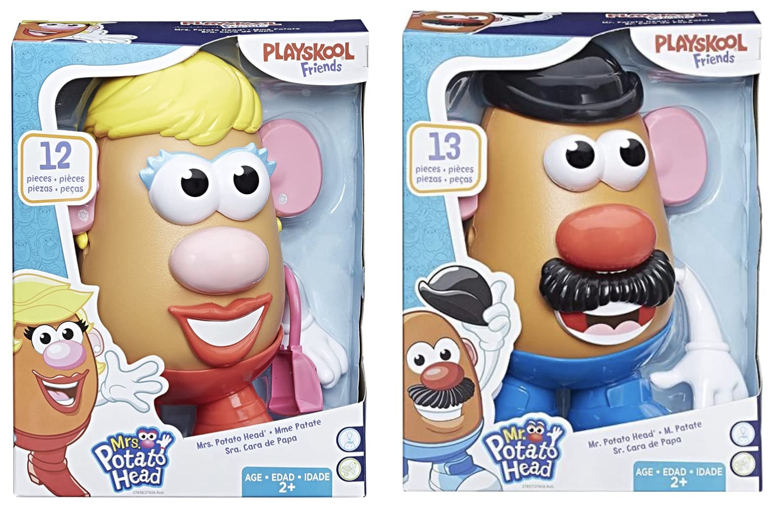 Mr & Mrs Potato Head Toy Set - 2 Pack Fun Family Potato Head Figures for Kids | Perfect for Pretend Play, Birthday Gifts & Family Game Nights