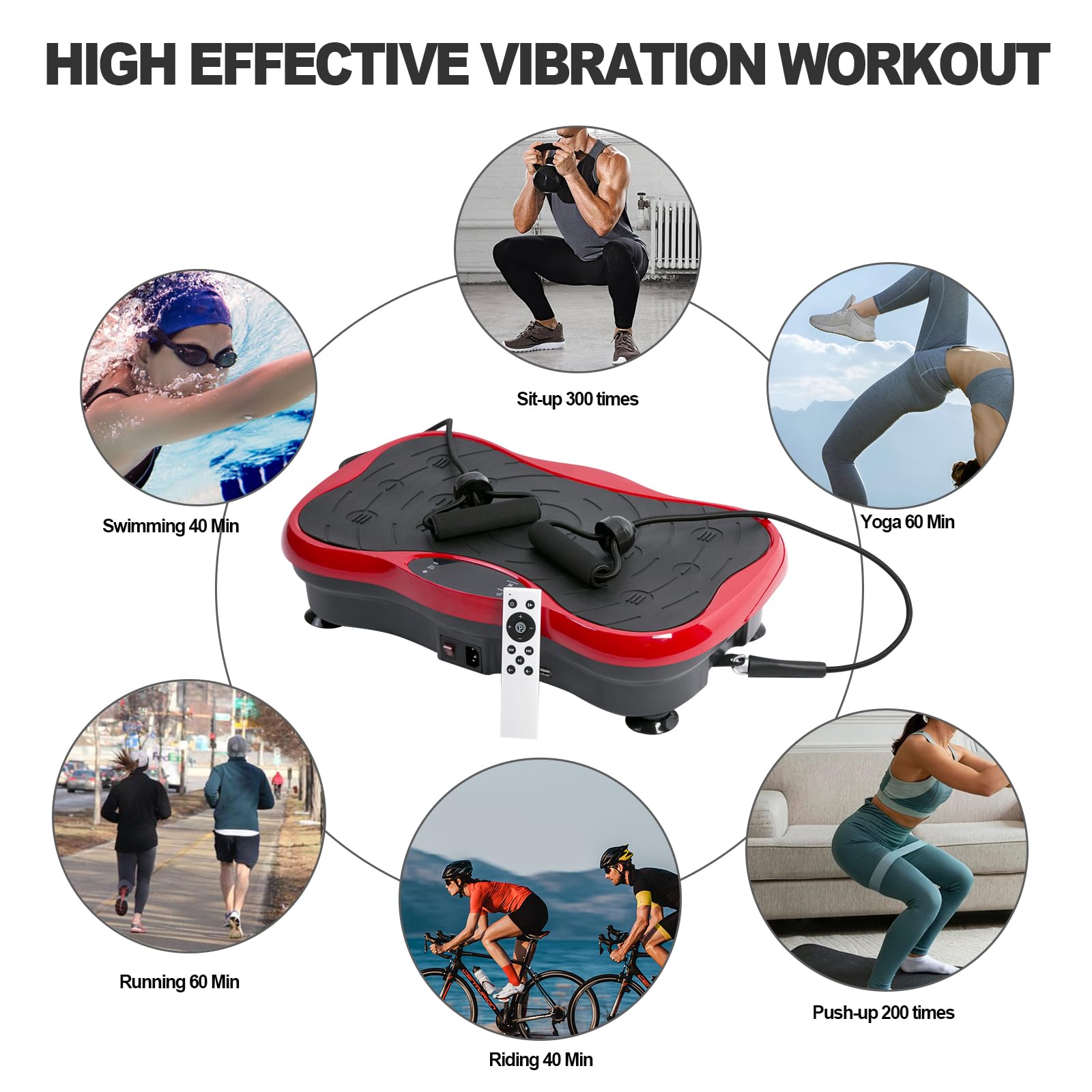 COSTWELL Whole Body Vibration Exercise Machine - Home Gym Fitness Platform for Weight Loss & Toning | Ideal for Home Workouts, Muscle Recovery & Senior Fitness