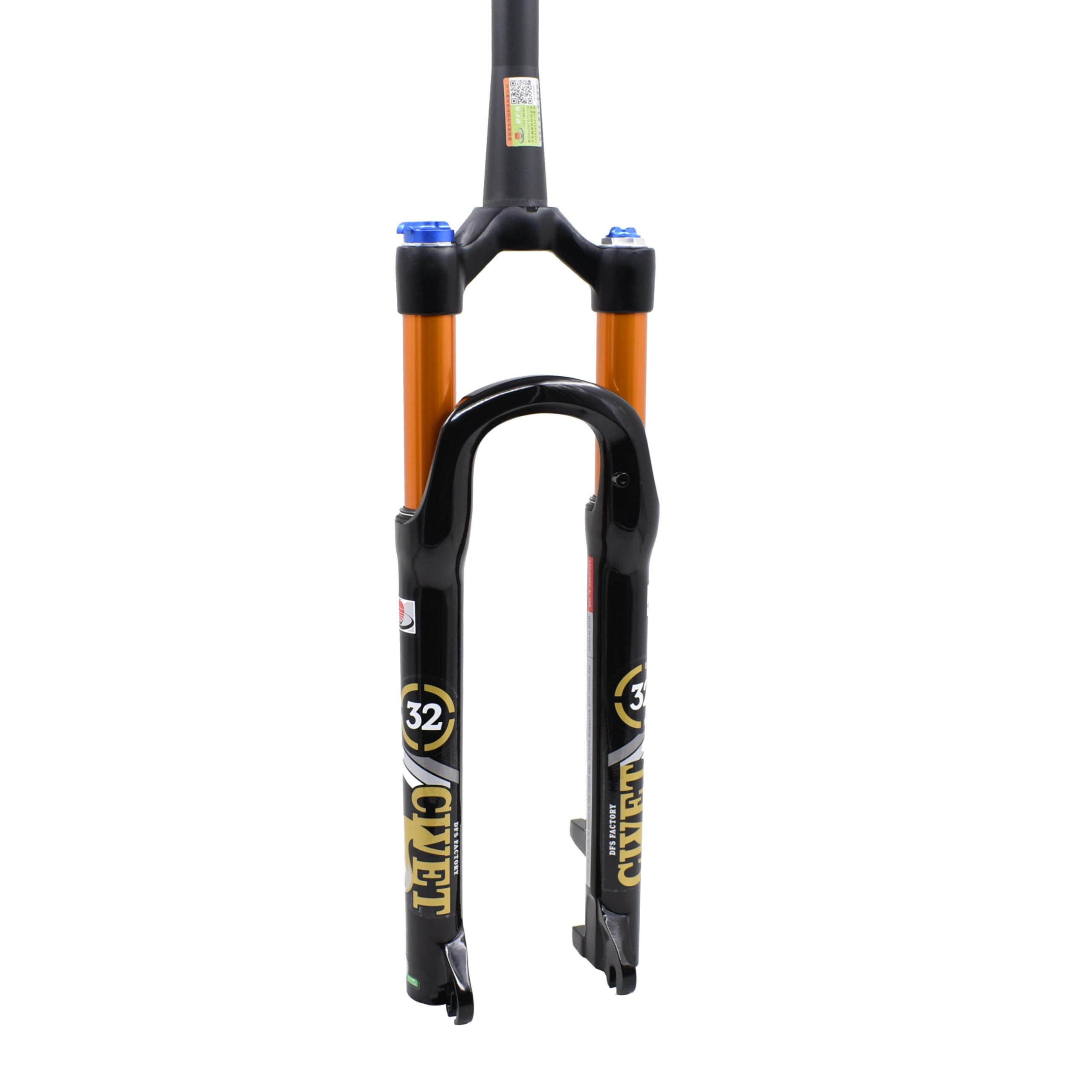 DFS 1.55KG Air Fork Civet Series Suspension MTB Fork - 26/27.5/29 Inch QR 9x100 - Remote & Manual Lockout - Lightweight Mountain Bike Fork for Trail, Cross-Country & Downhill Riding