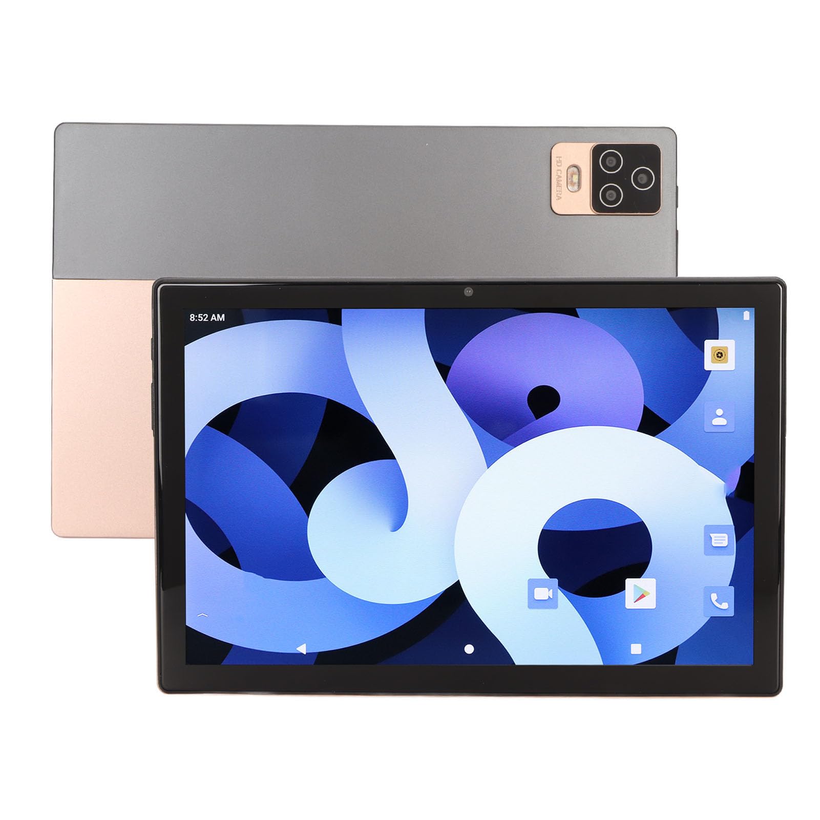 Haofy 10.1 Inch Smart Tablet - 8 Core High Performance Android Tablet with WiFi, HD Display for Work & Entertainment (Gold) | Perfect for Video Conferencing, Online Learning & Business Productivity